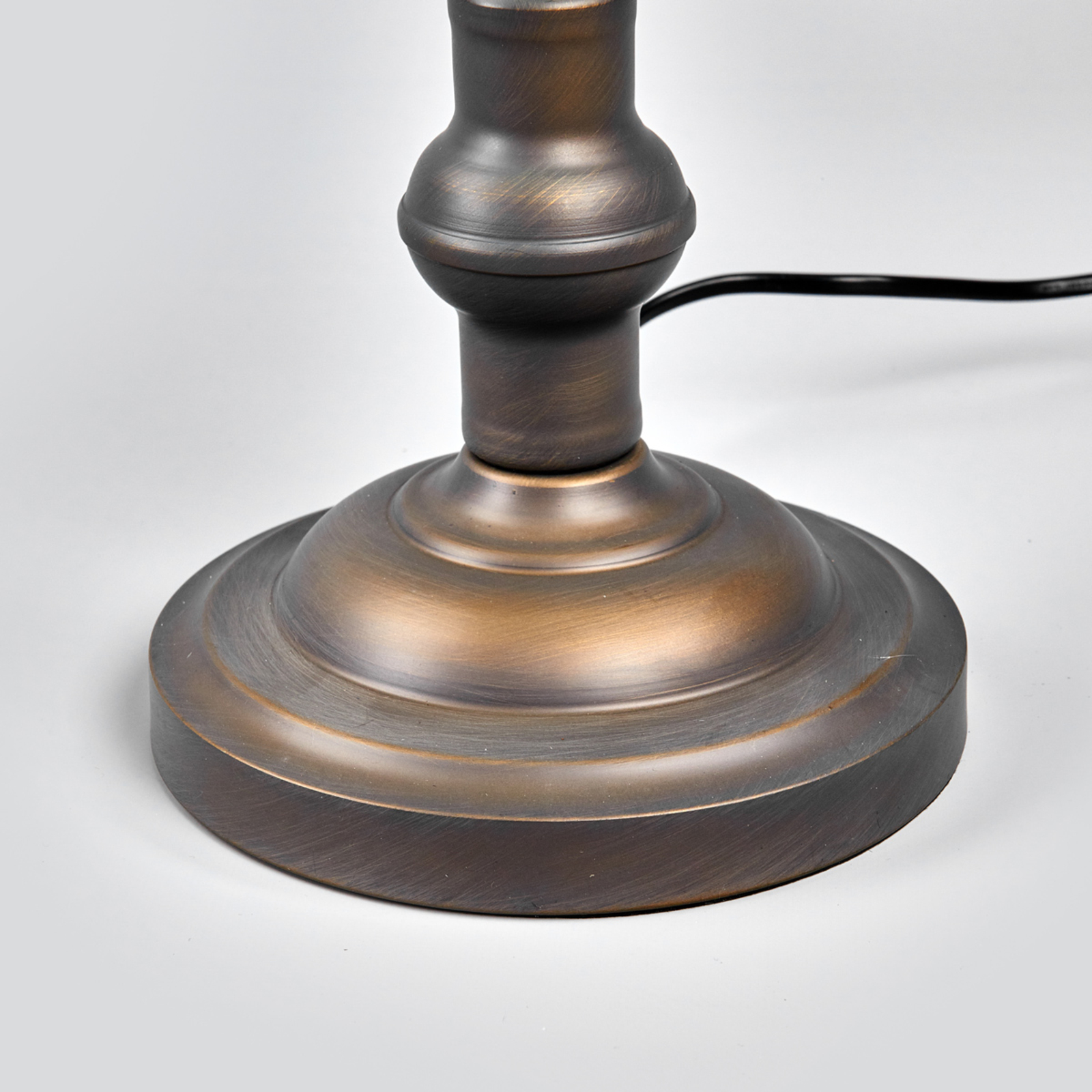 Lampe de banquier Verda avec pied brun antique