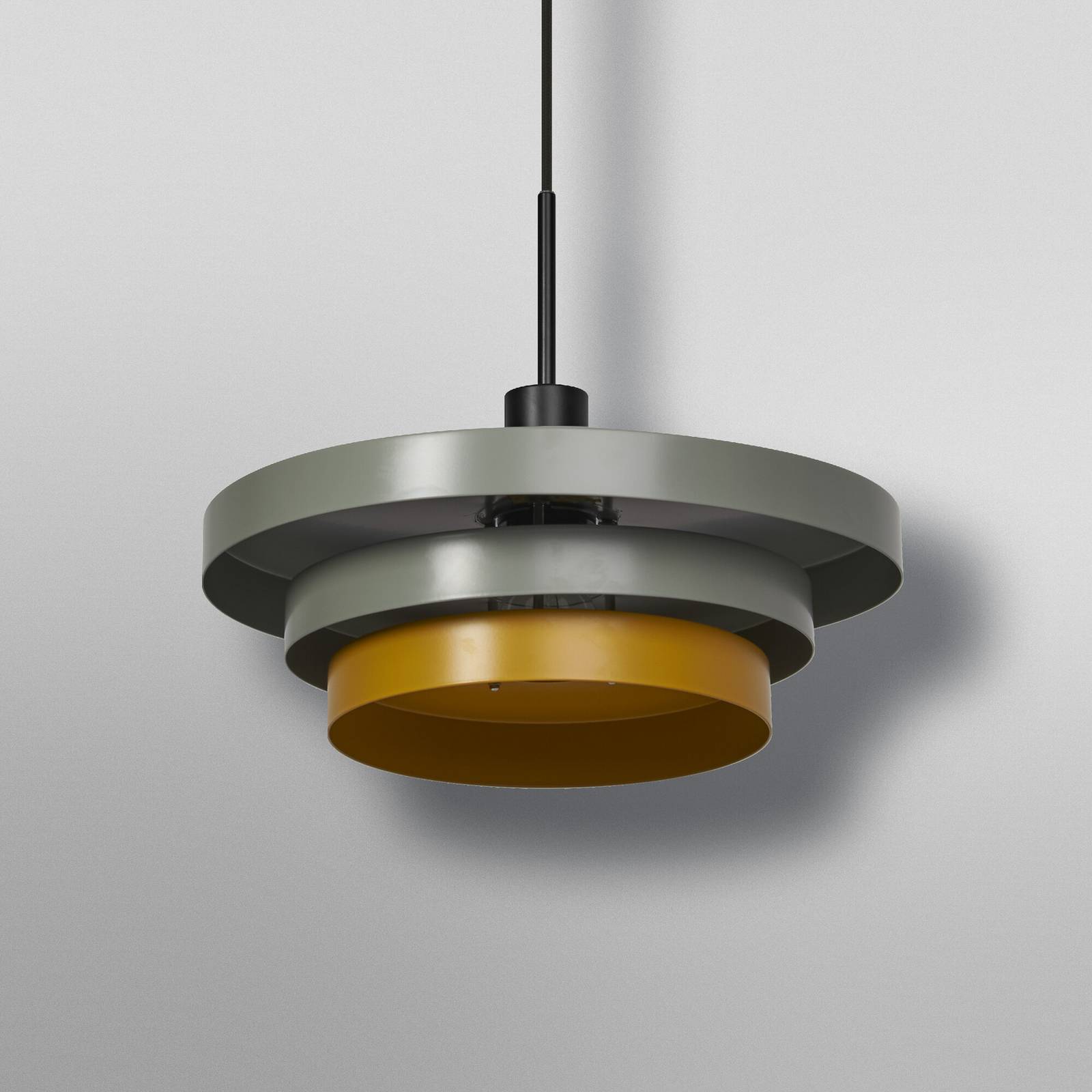 Żyrandol OSRAM Decor Layers, zielono-żółta, stal, E27