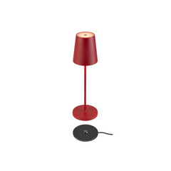 Lampa akumulatorowa LED SLV Vinolina Two, czerwona, aluminium, Ø 11 cm,