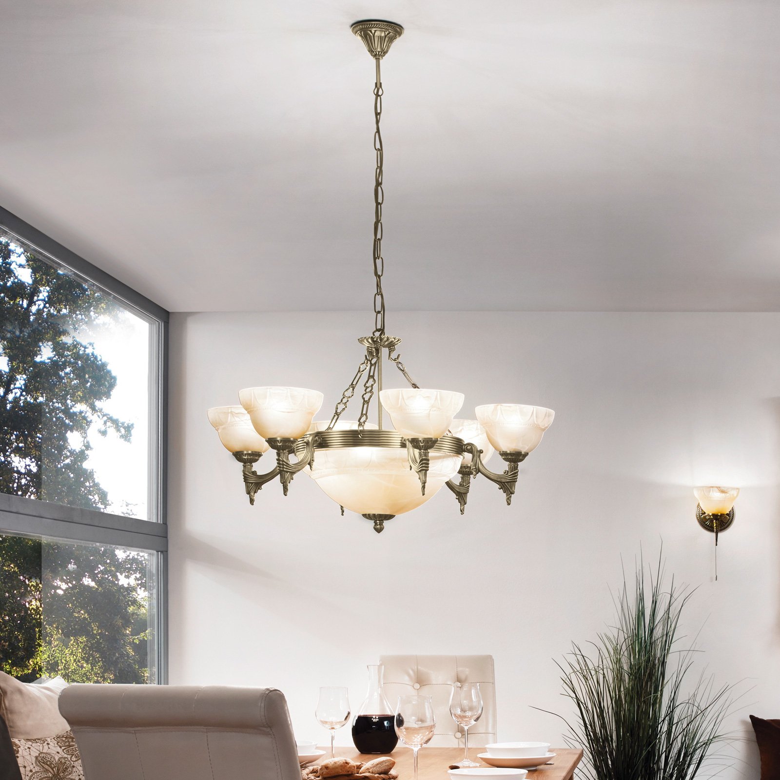 Marilla pendant light, 9-bulb