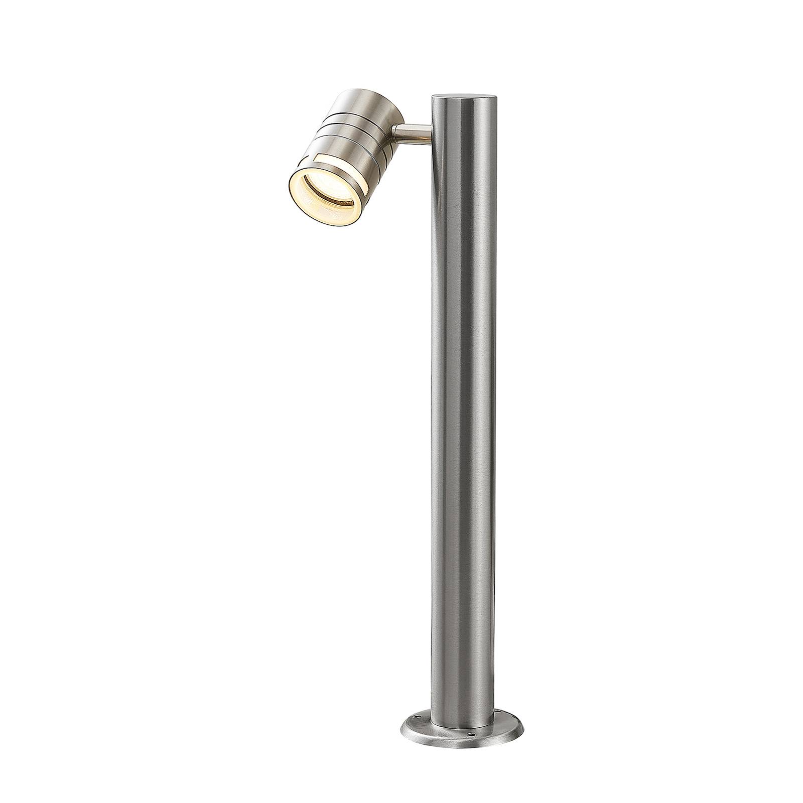 Lindby Soui bollard light, 1-bulb, height 50 cm, stainless steel, glass, GU10, 35 W, W: 9.8 cm, H: 50 cm