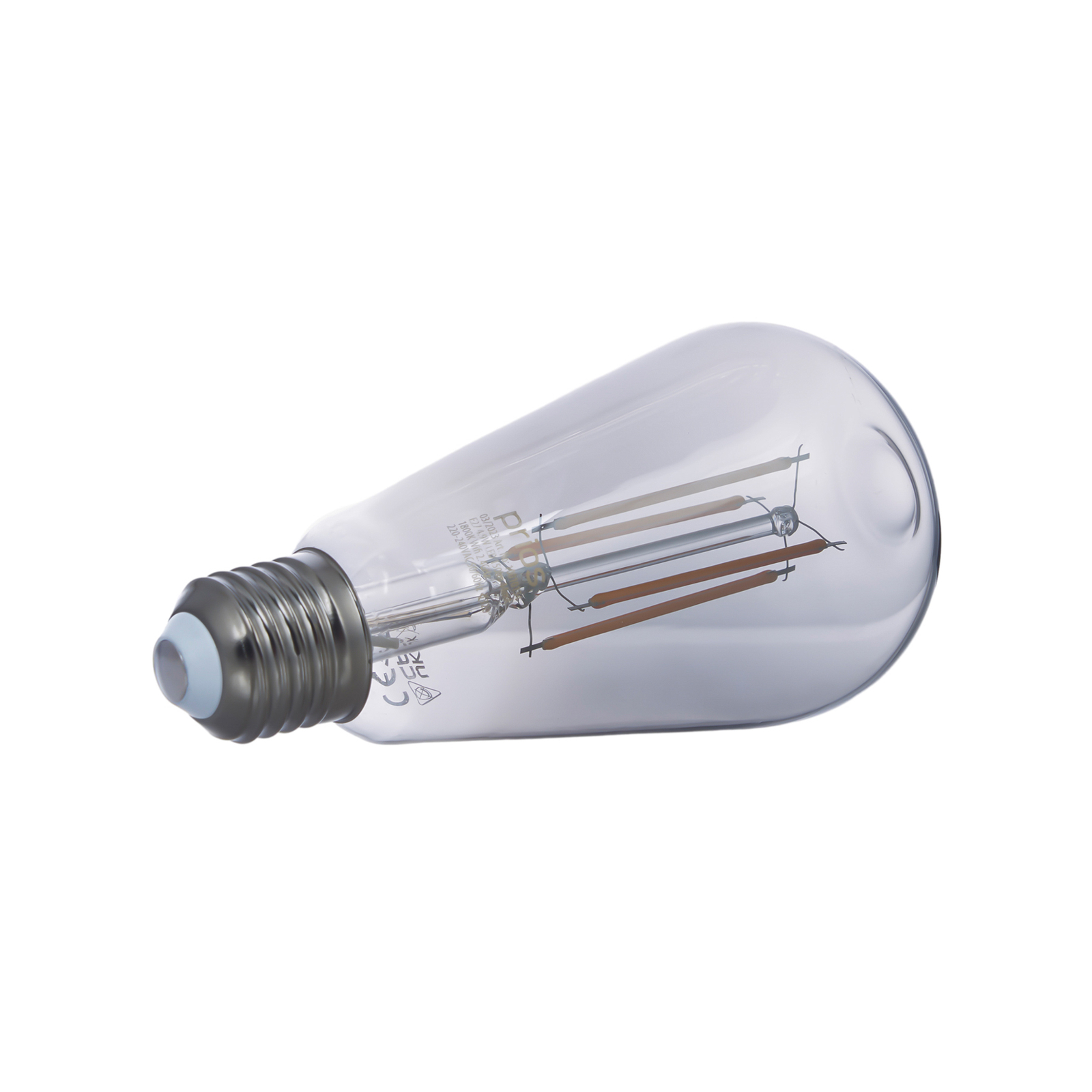 Prios LED-Lampe E27 ST64 rauchgrau WLAN 4,9W 3er