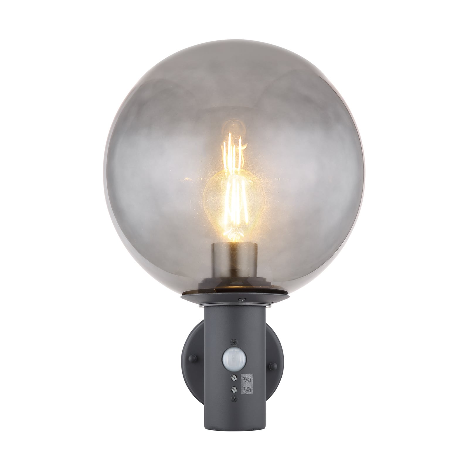 Außenwandlampe Hedwig, anthrazit/rauch, Sensor, IP44, E27 Außenwandlampe Hedwig, anthrazit/rauch, Sensor, IP44, E27