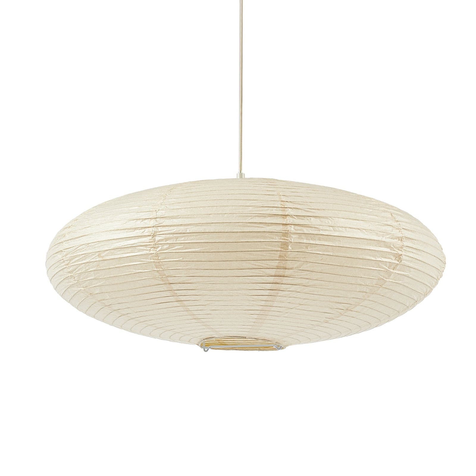 Závěsné světlo Lindby Gerald, Ø 60 cm, béžové, papírové, E27