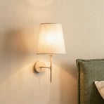 Applique murale Elizabeth, sable/beige, lin, 39 cm de haut, E27
