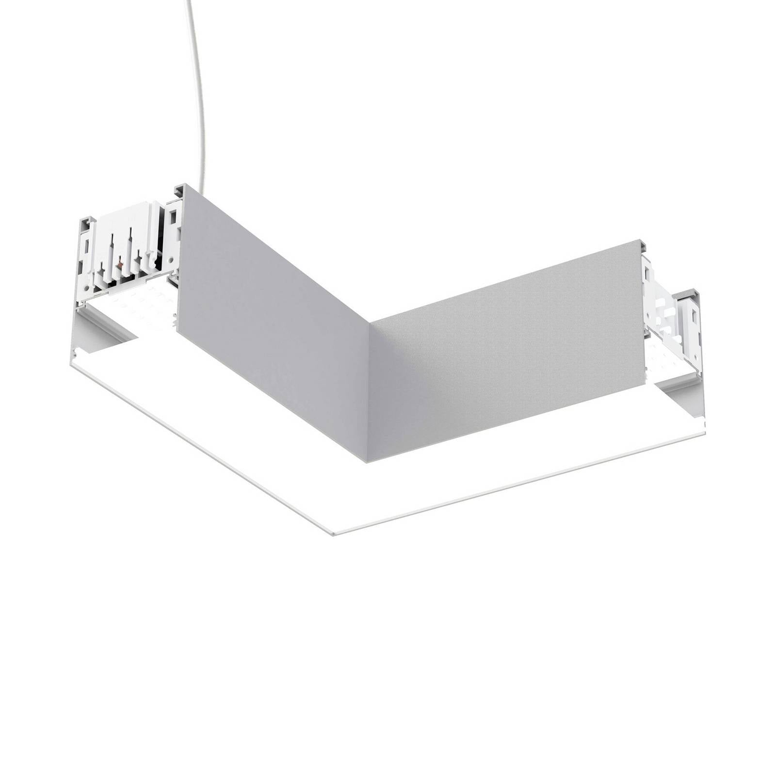 The Light Group Module d'angle SLC LED Click L, CA, raccordement à droite, blanc, Feed