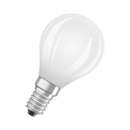 OSRAM LED goccia E14 5,5W 827 dimming satinato