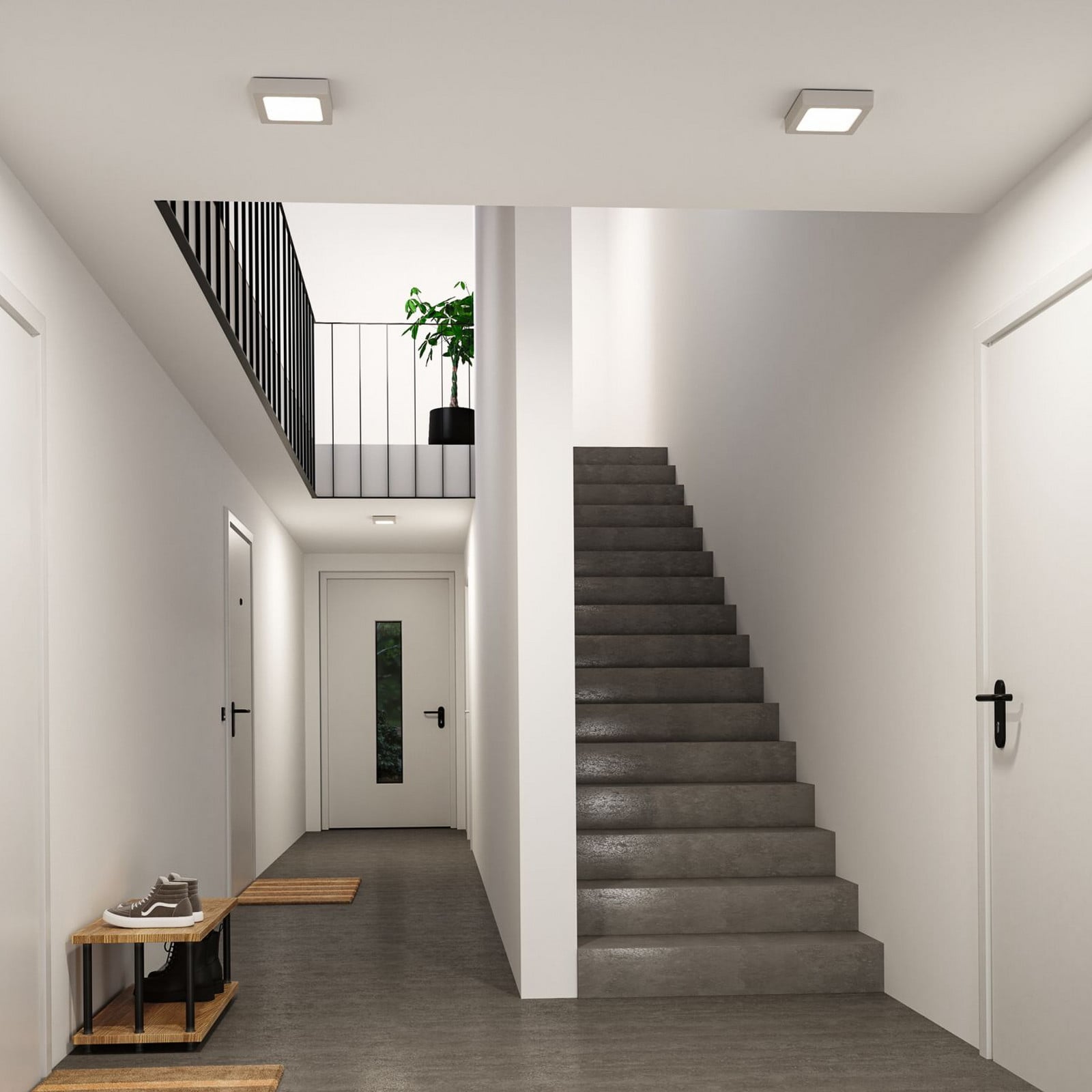 LED панел Paulmann Abia 2, дължина 17 см, бял, CCT, пластмаса