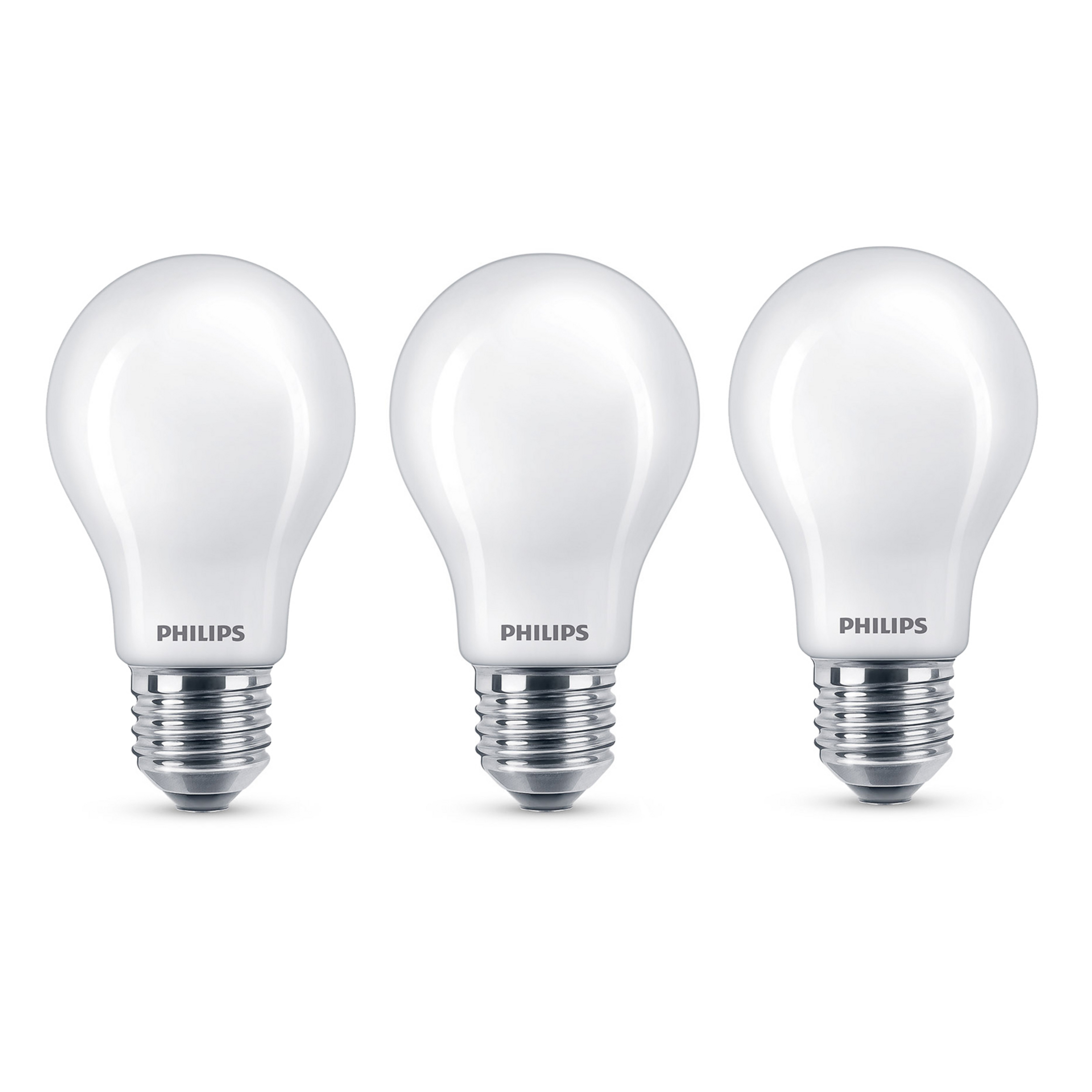 Philips 3 ampoules LED Classic E27 A60 7W 827 mate