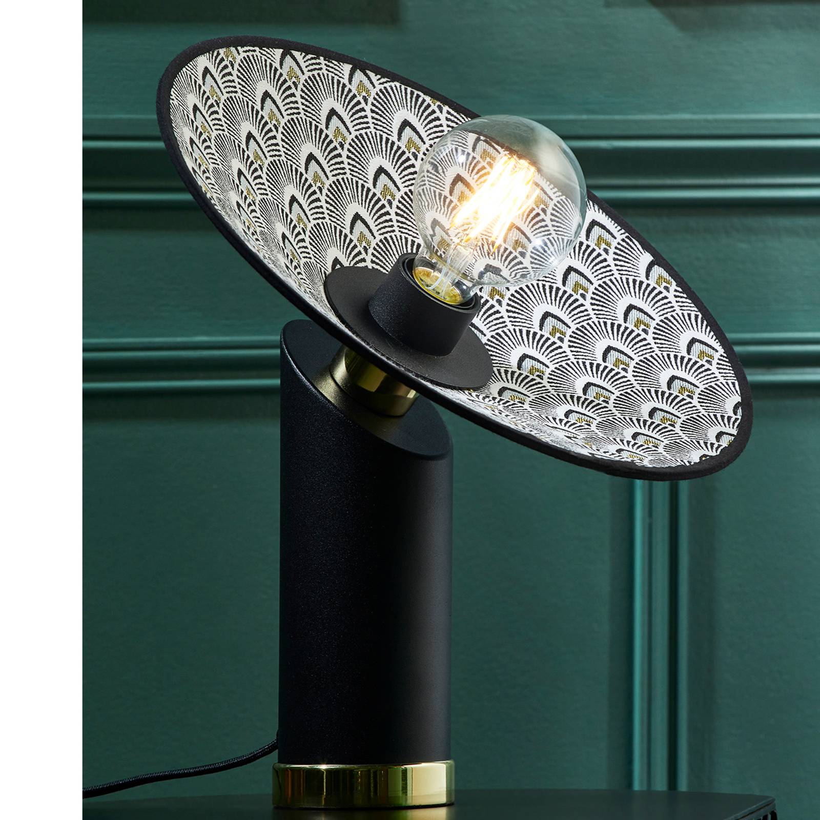 MARKET SET Gatsby lampe à poser motif paon