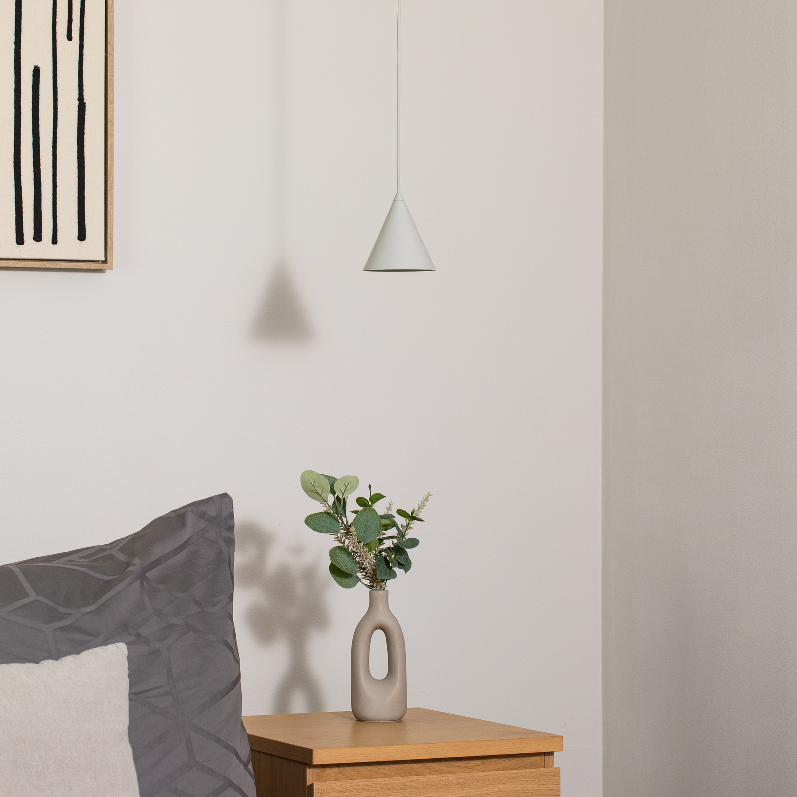 Suspension ZENITH, gris clair, Ø 11 cm, métal, GU10
