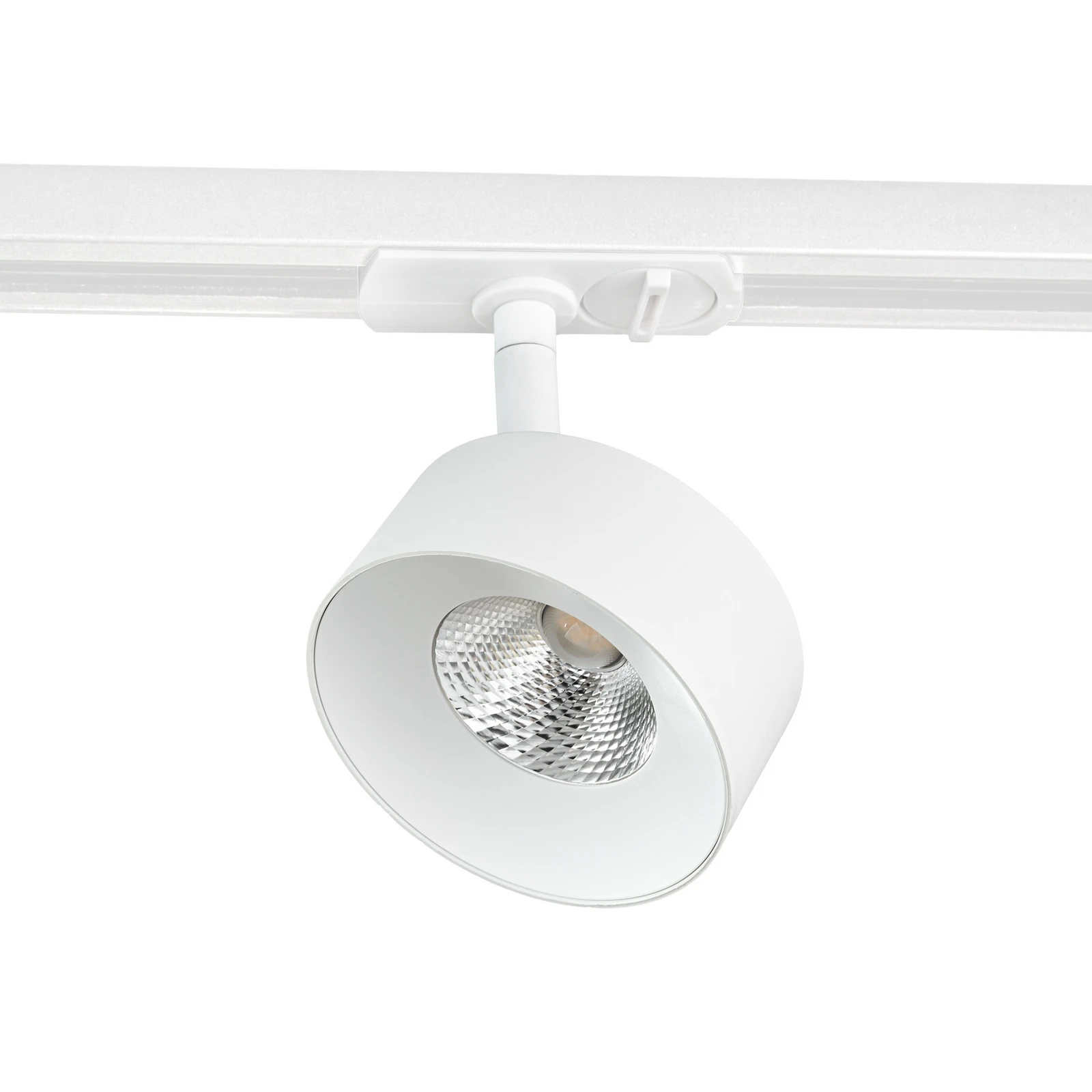 Faretto a binario a LED Lindby Linaro, bianco, Ø 9,5 cm, 3.000 K