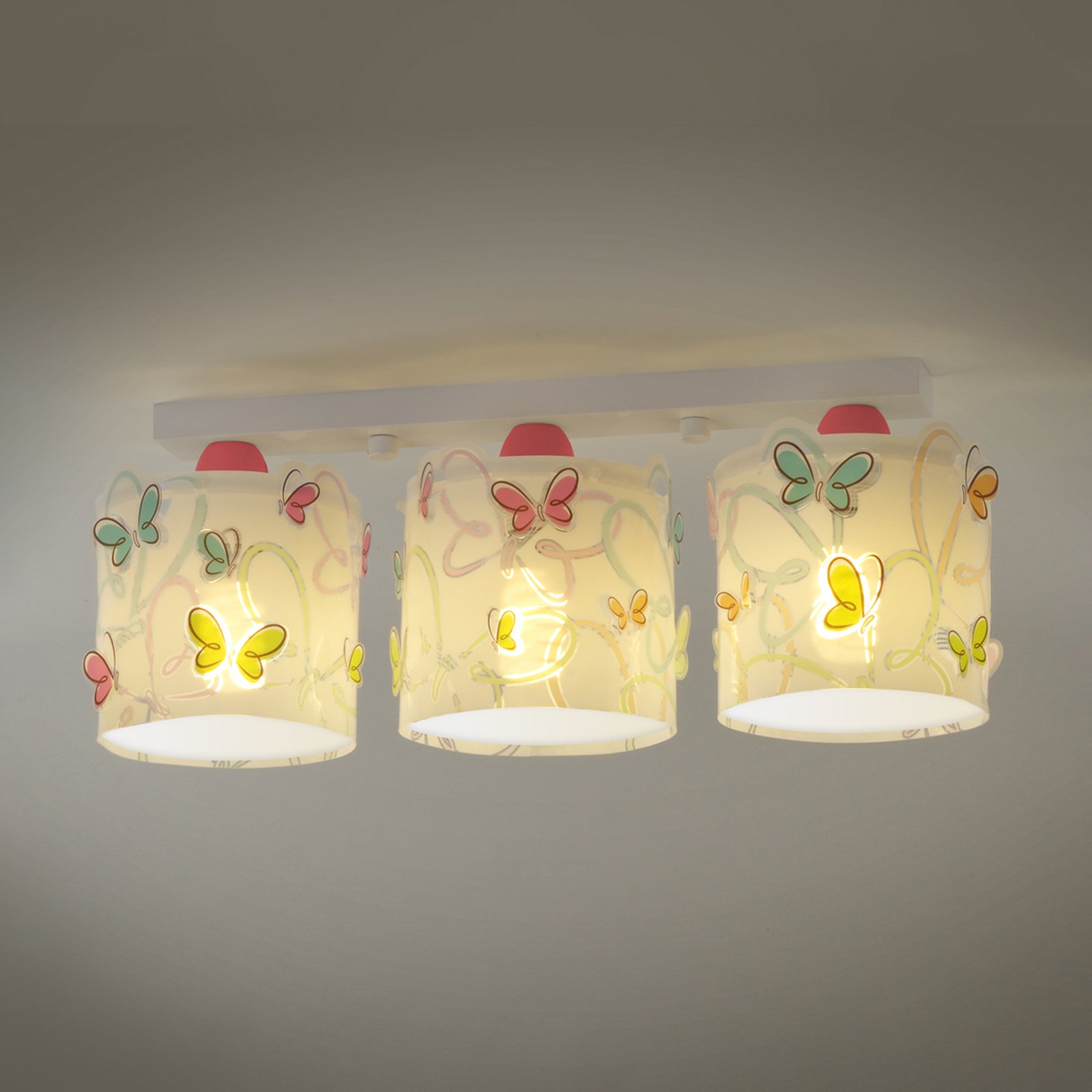 Butterfly ceiling lamp for children's rooms