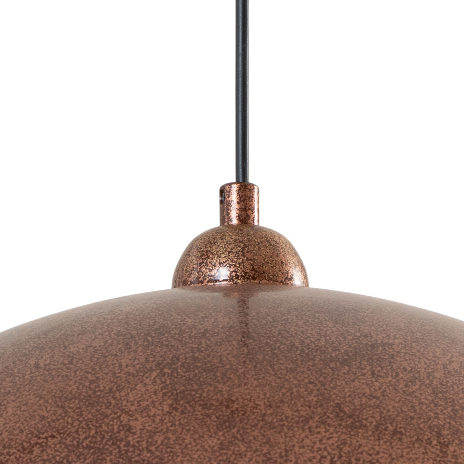 Casimir pendant light, burnished copper, Ø 50 cm, metal, E27