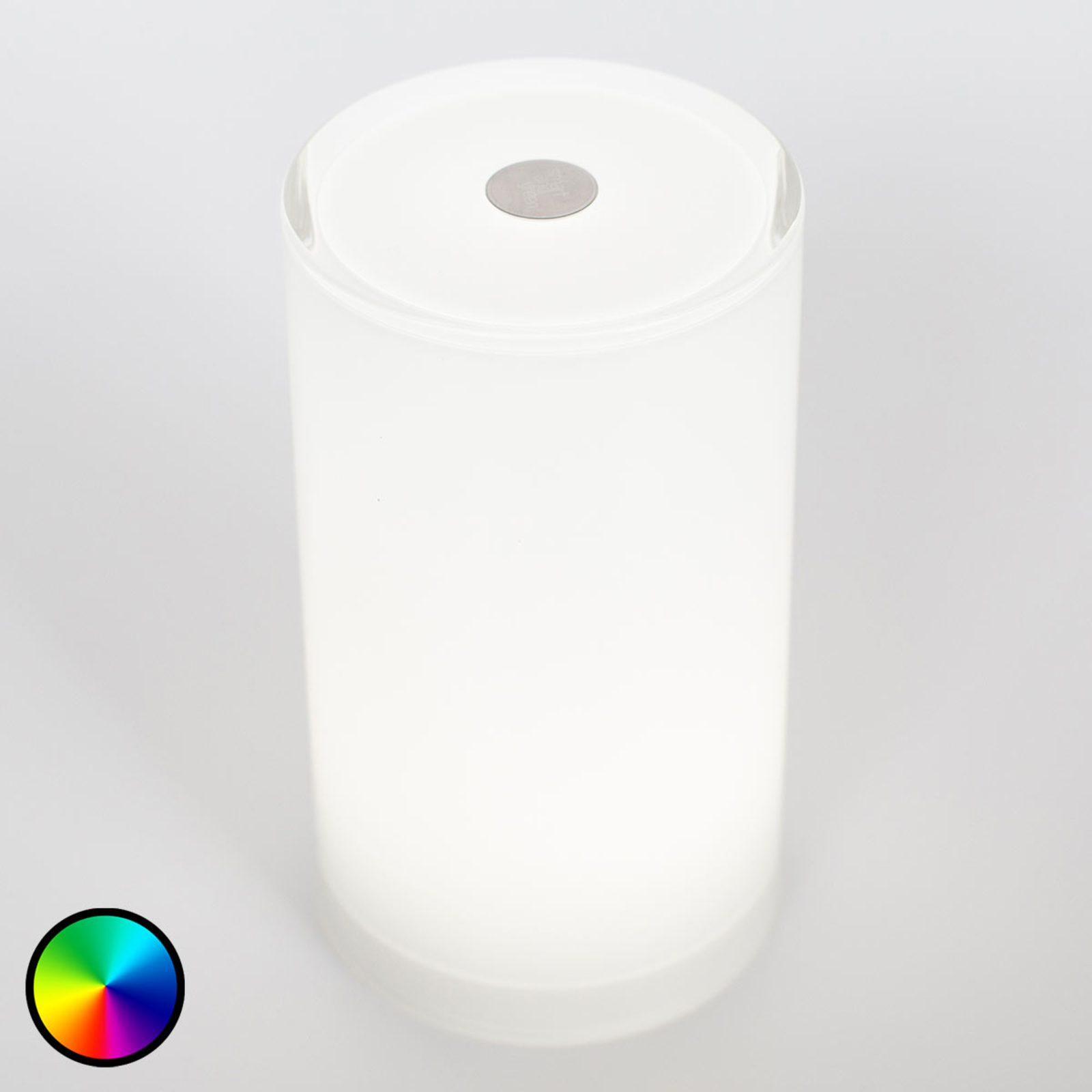 Ledningsfri bordlampe Tub, styrbar via app, RGBW