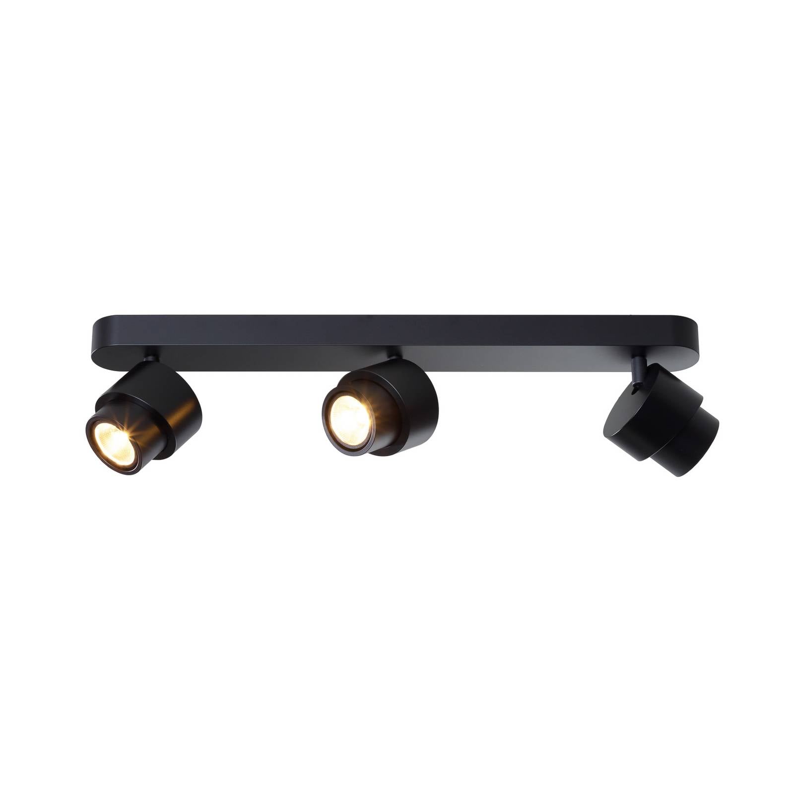 LED-Spot BRUSH, schwarz, 50 cm, 3-flg., Metall, dim, 2.700 K