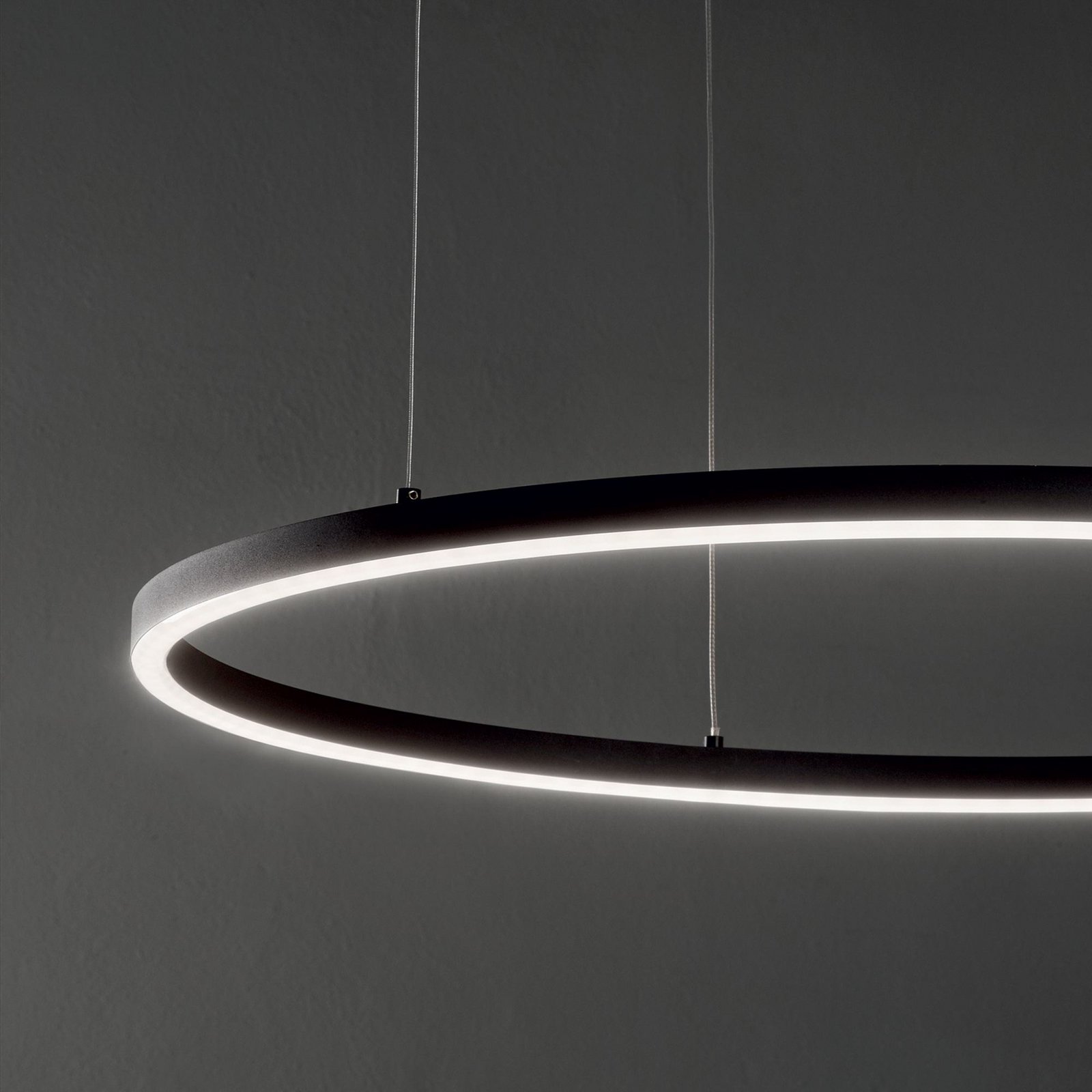 Lámpara colgante LED Ideal Lux Oracle Slim Ø 50 cm negro 3000 K