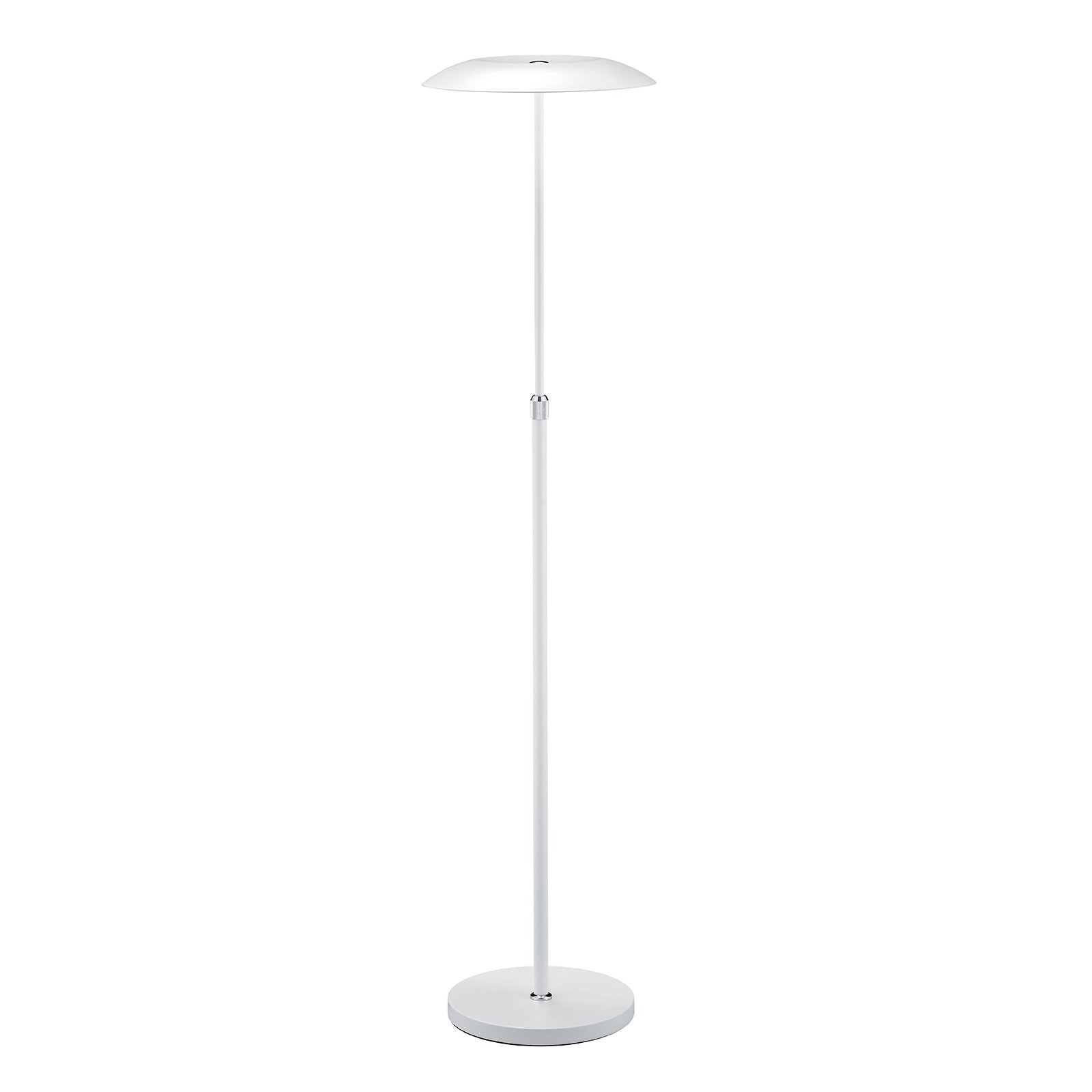 B-Leuchten Curling LED floor lamp white, for Living / Dining Room, metal, acrylic, 30 W, energy efficiency: A+, H: 160 cm
