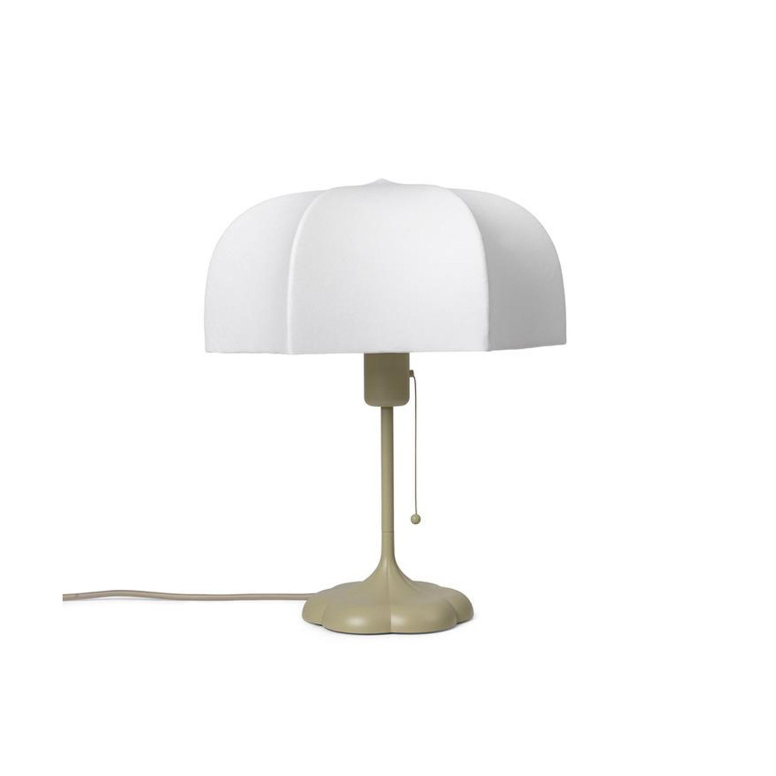 ferm LIVING table lamp Poem, beige, steel, fleece, 42 cm
