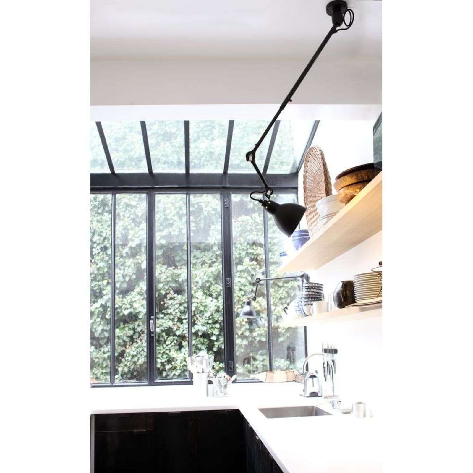 302 Loftlampe Black/Opal Lampe Gras - Stue - Metal