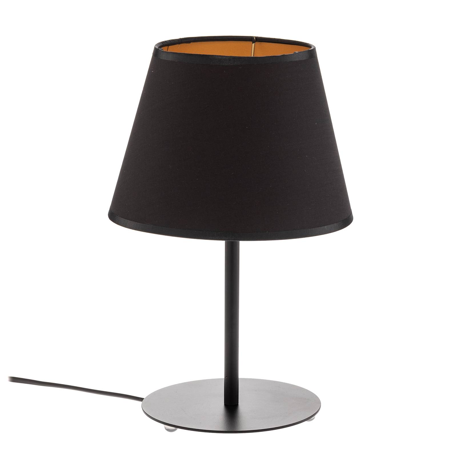 Lampe à poser Soho conique H33 cm noir/doré