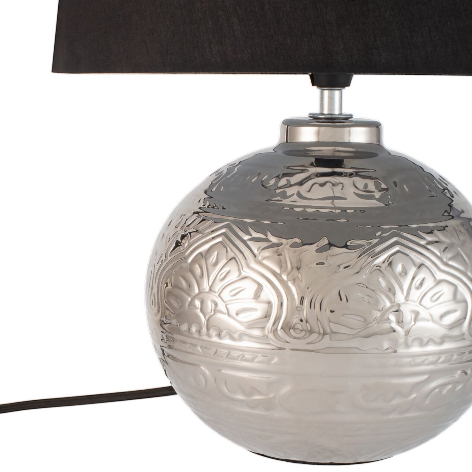 Pauleen Touch ezüst asztali lámpa kerámia alappal