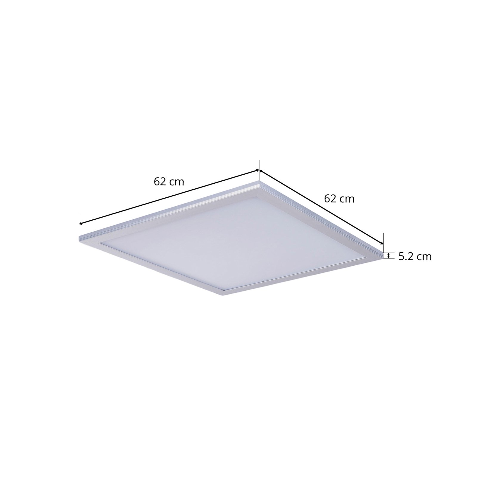 Livel LED Ceiling Lamp 4.000K 62x62 White/Silver - Lindby