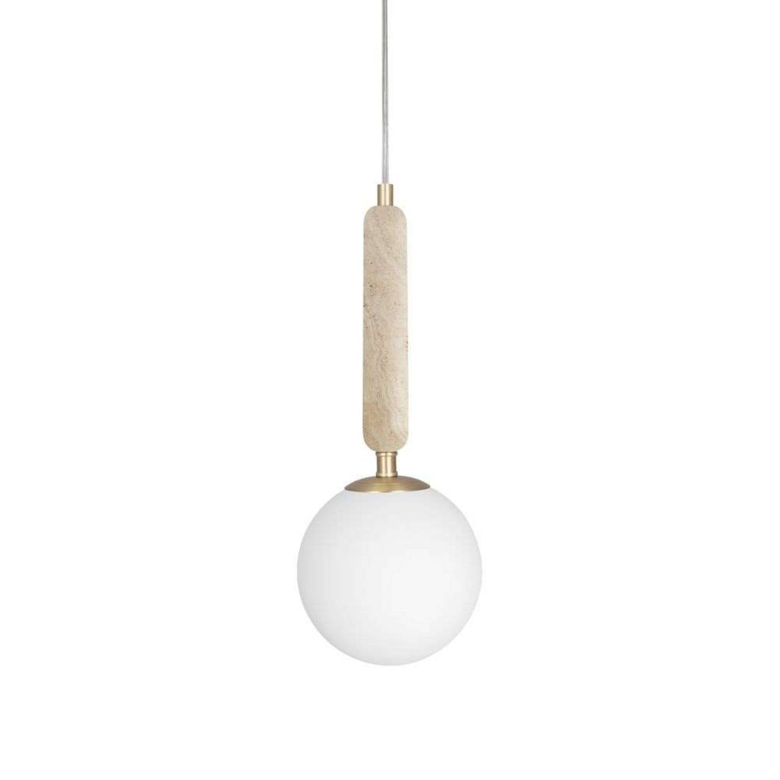 Globen Lighting Pendelleuchte Torrano Ø 15 cm Travertin