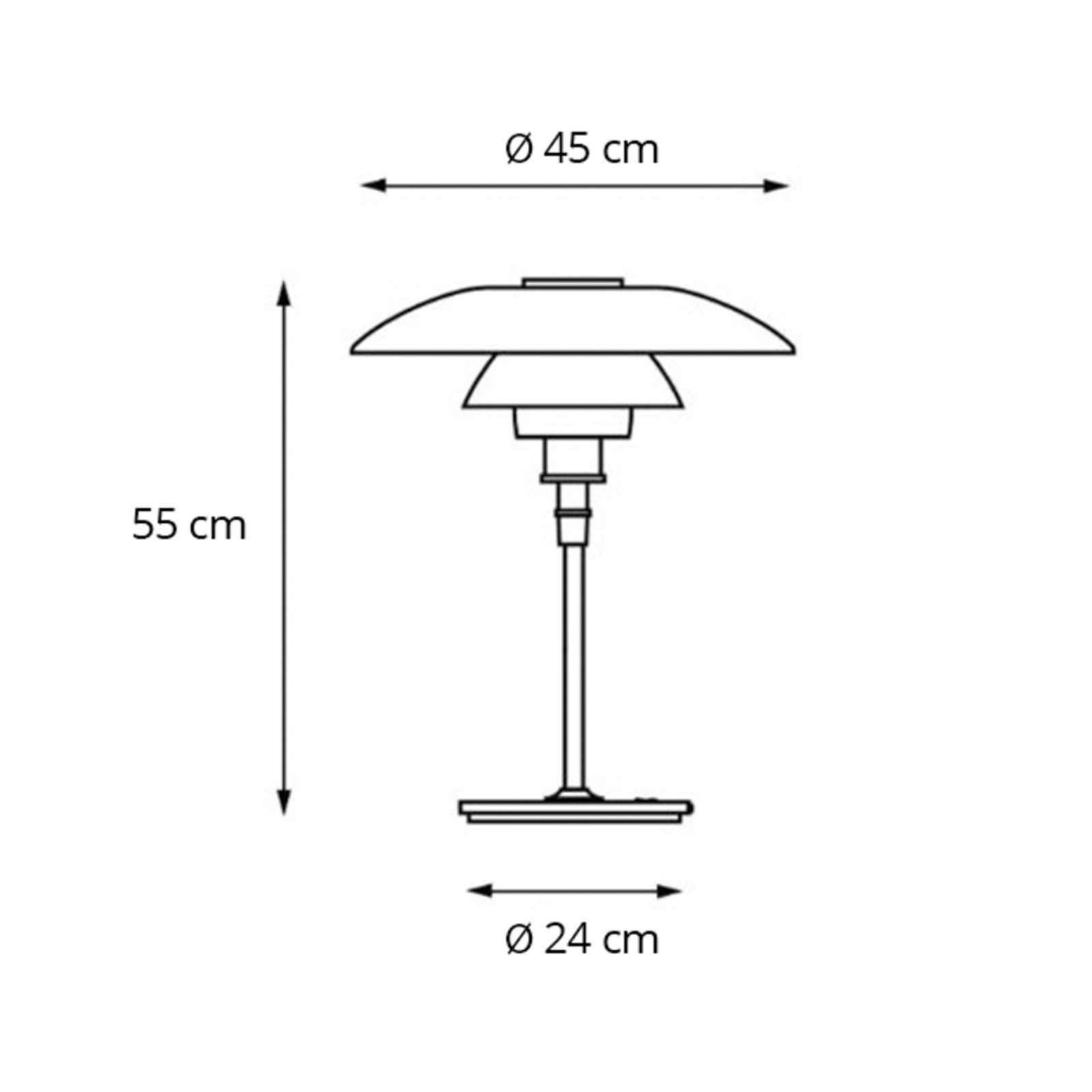 PH 4½-3½ Medium farve gulvlampe, glas - Louis Poulsen