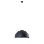 Suspension Lipeo, noir/or, Ø 50 cm, métal, E27