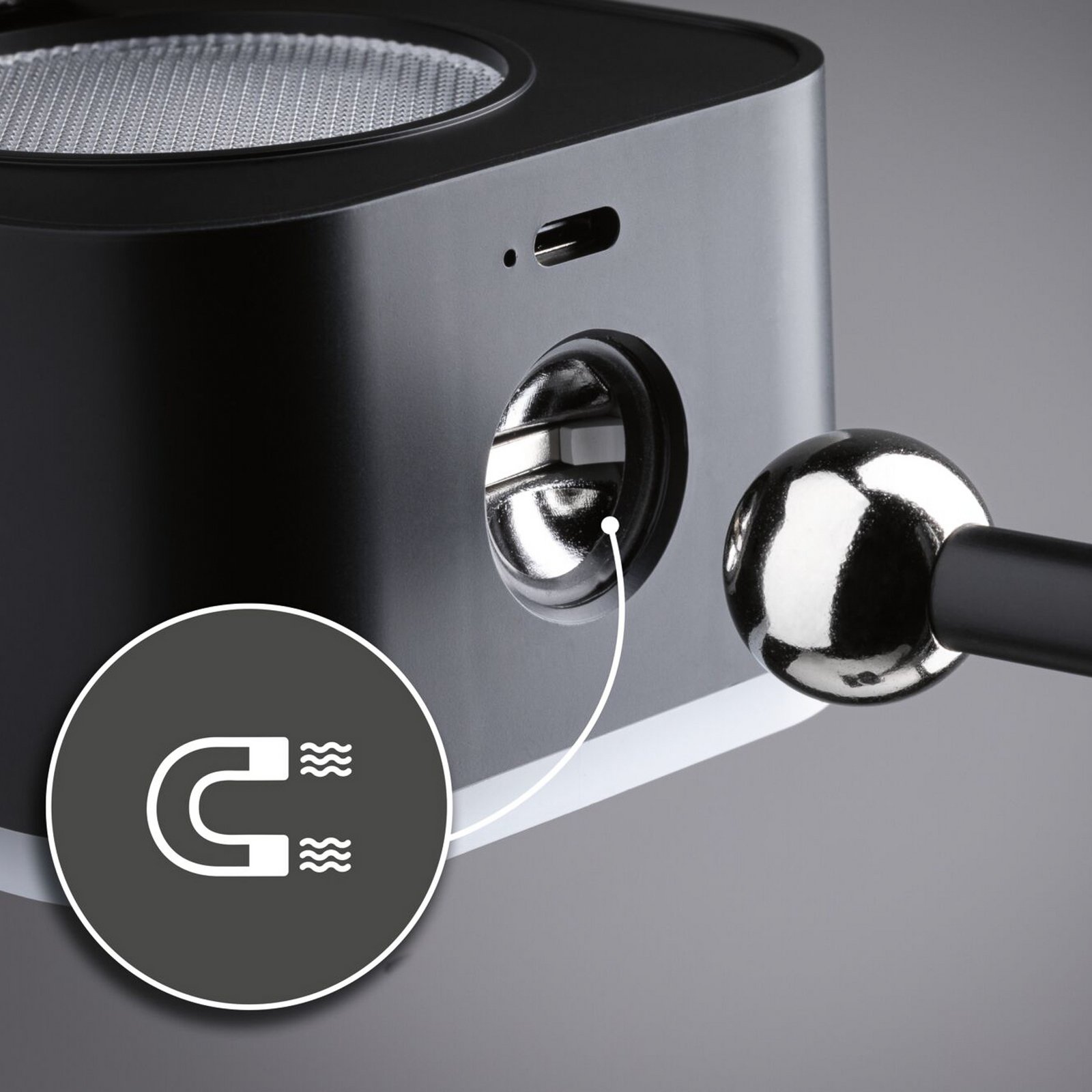 Lampa de masă cu baterie LED Paulmann Varia, negru, 37 cm dimabil CCT