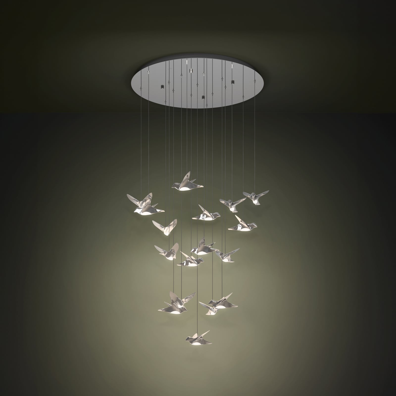 Paratebueno závěsné světlo, chrom, kulaté - EGLO Stars of Light