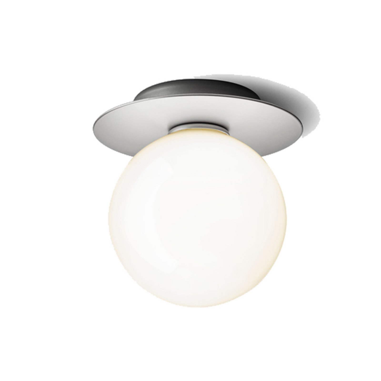 Liila 1 Aplique de Pared/ Plafón IP44 Medium Light Silver/Opal Blanco - Nuura