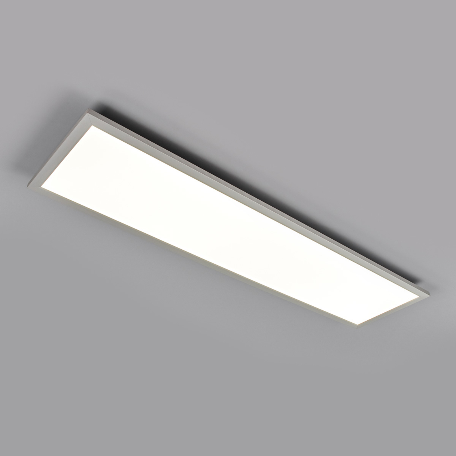 EGG All-in-One LED panel, 120 x 30 cm, 5,300 K, for Workroom / Office, aluminium, plastic, 35 W, energy efficiency: A+, L: 119.5 cm, W: 29.6 cm, H: 6 cm