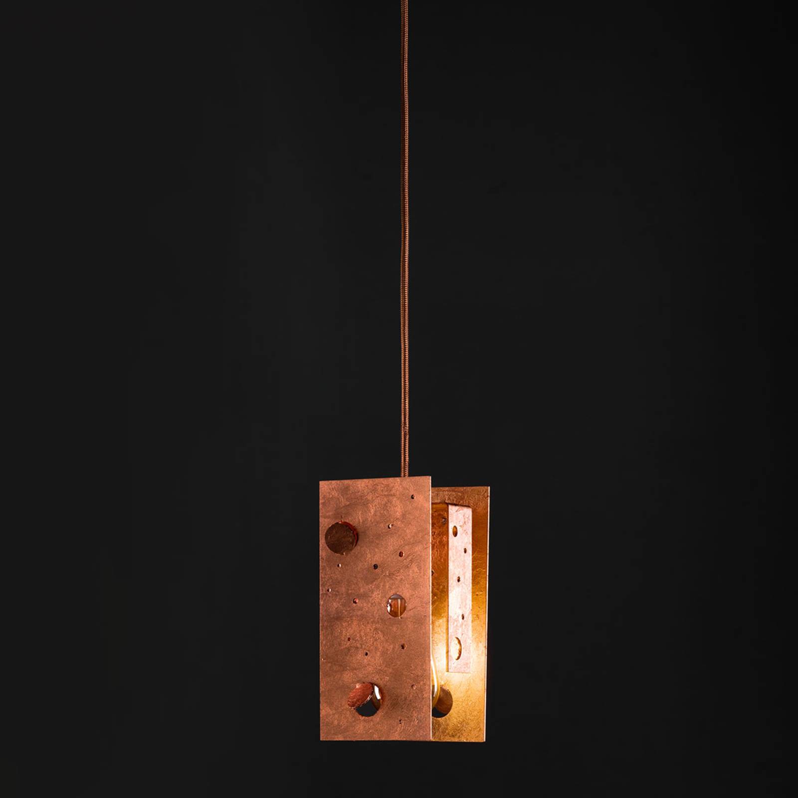 Knikerboker Buchi lampa wisząca 19x19x40cm miedź