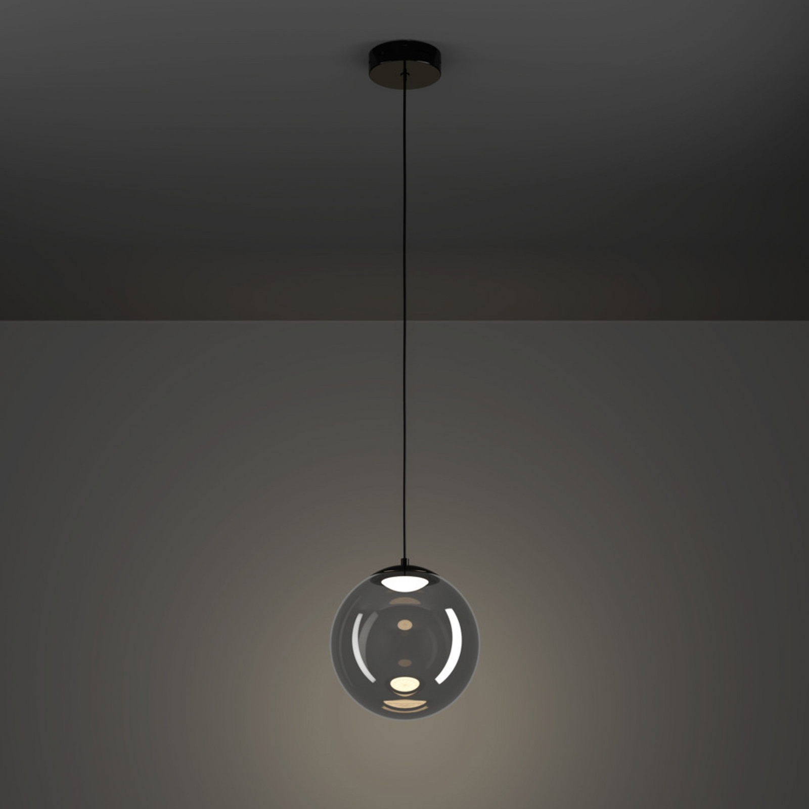 Stars of Light LED hanglamp ANORIAS, zwart, Ø 25 cm, CCT