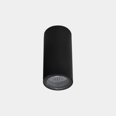 LED stropní svítidlo LEDS-C4 Eko, černé, Ø 6 cm, hliník