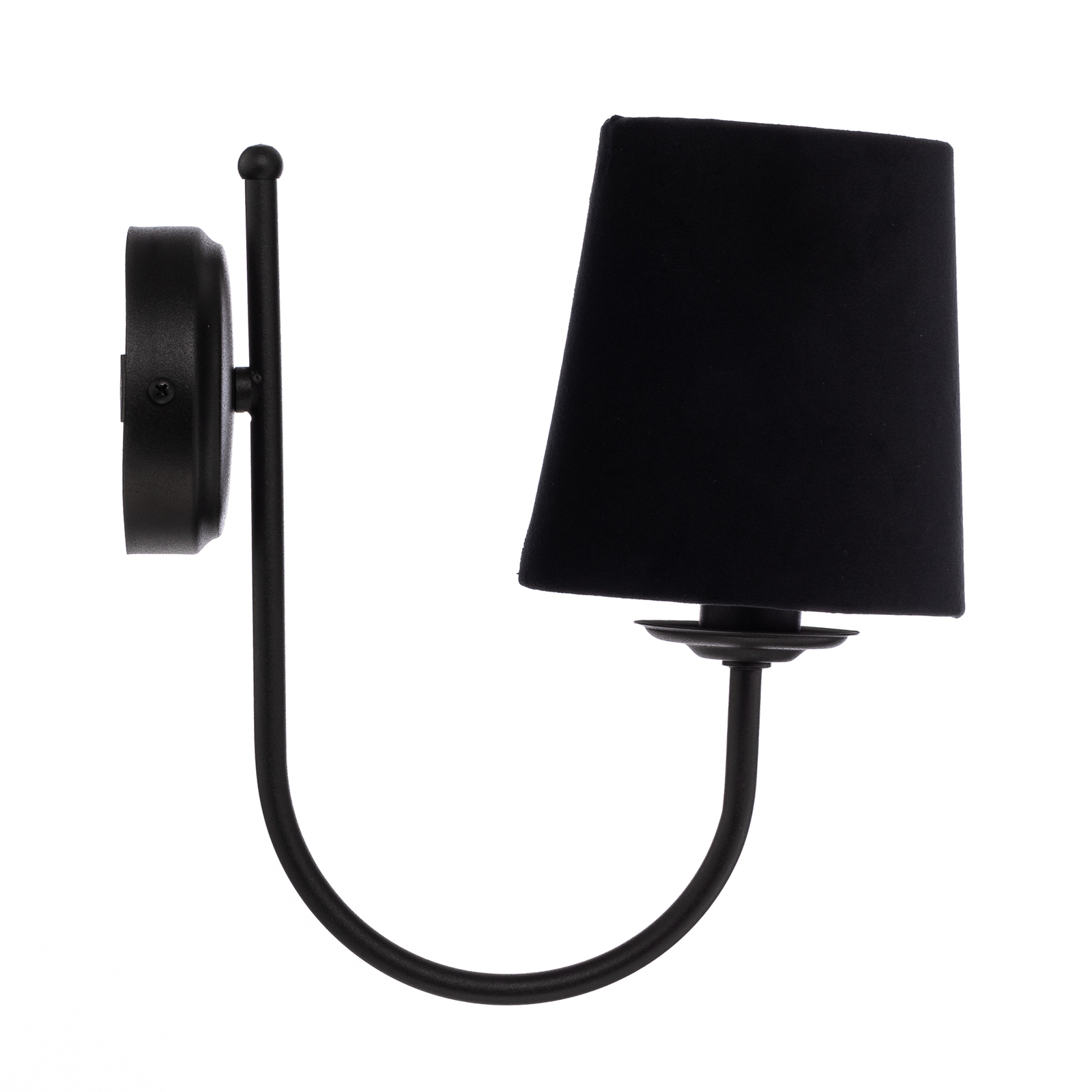 Wandlamp Bona, 1-lamp, zwart