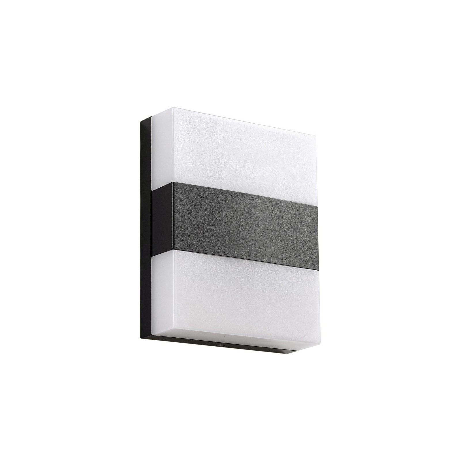 PRIOS utendørs LED-vegglampe Teekon, antrasitt, 20 cm, IP44