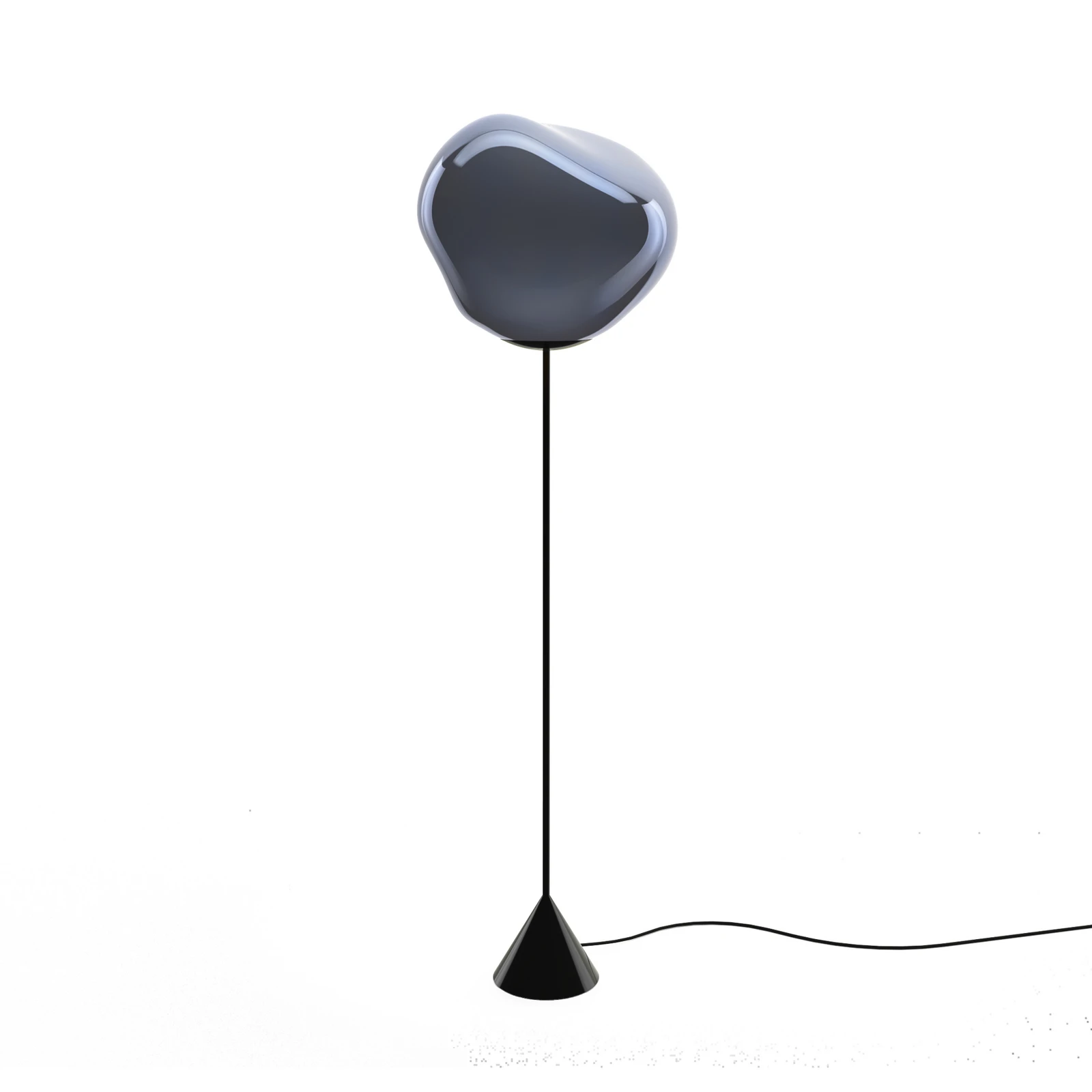 Tom Dixon LED podna lampa Melt Cone Slim, dimno siva, 180 cm