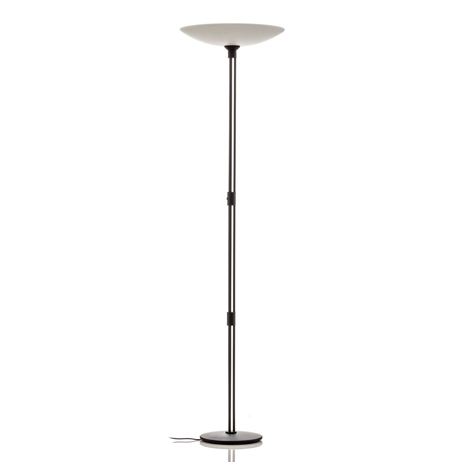 Rothfels Trinessa piantana LED, nero, per soggiorno / sala da pranzo, vetro, ottone, 35.5 W, altezza: 181 cm