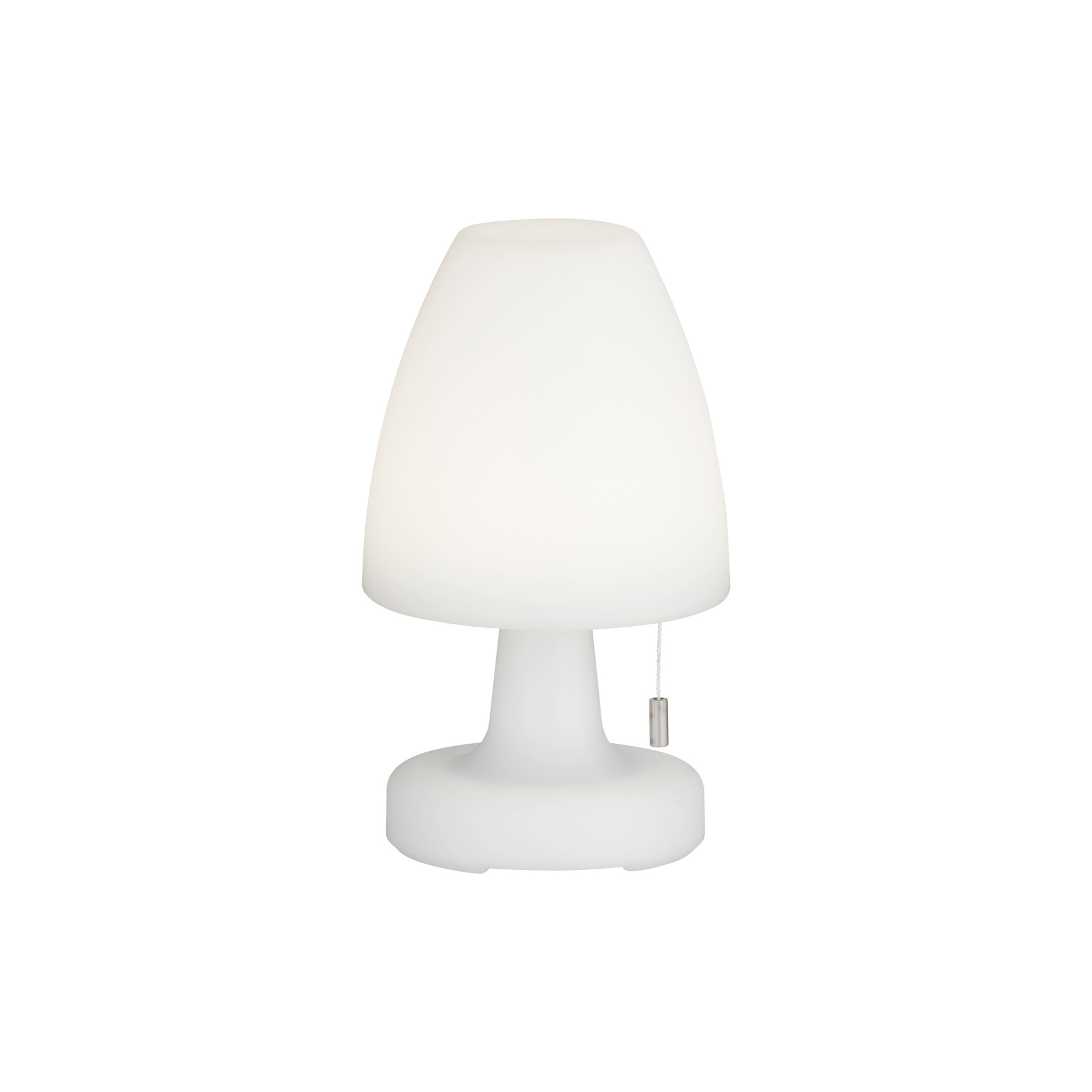 LED accu-tafellamp Termoli conisch, hoogte 25 cm