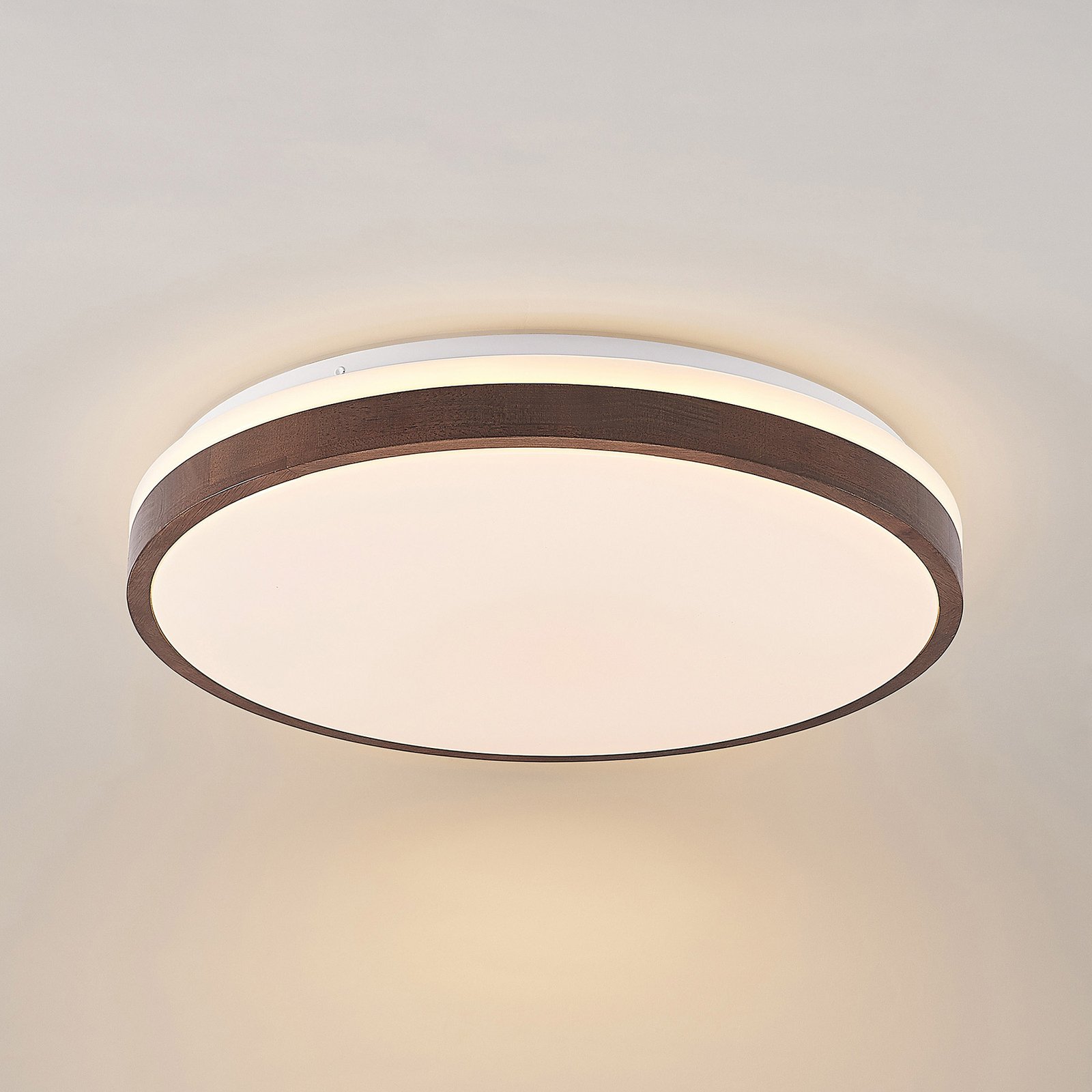 Lindby Hudsona stropné LED svietidlo, hnedá