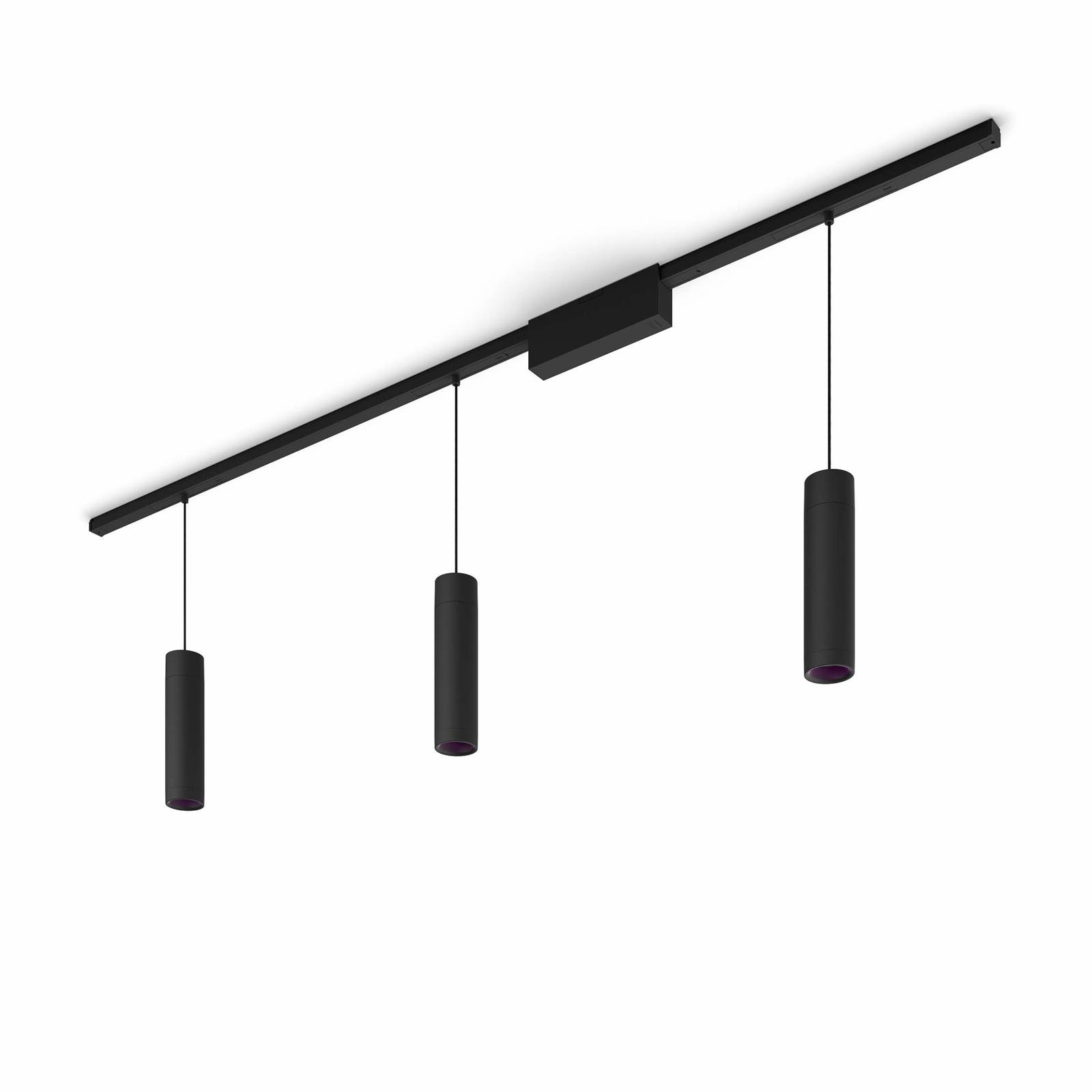 Philips Hue Perifo-kisko, 3 LED-riippuvaloa, musta - moderni kiskovalaisin - valaisinkiskot - lamppu Työhuone/toimisto