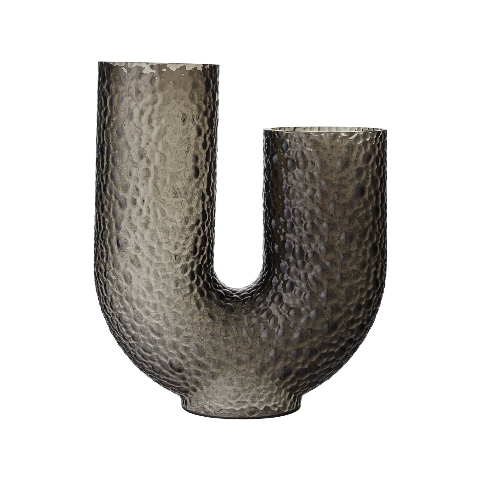 AYTM Vase Arura, noir, hauteur 40 cm, largeur 34 cm, verre 