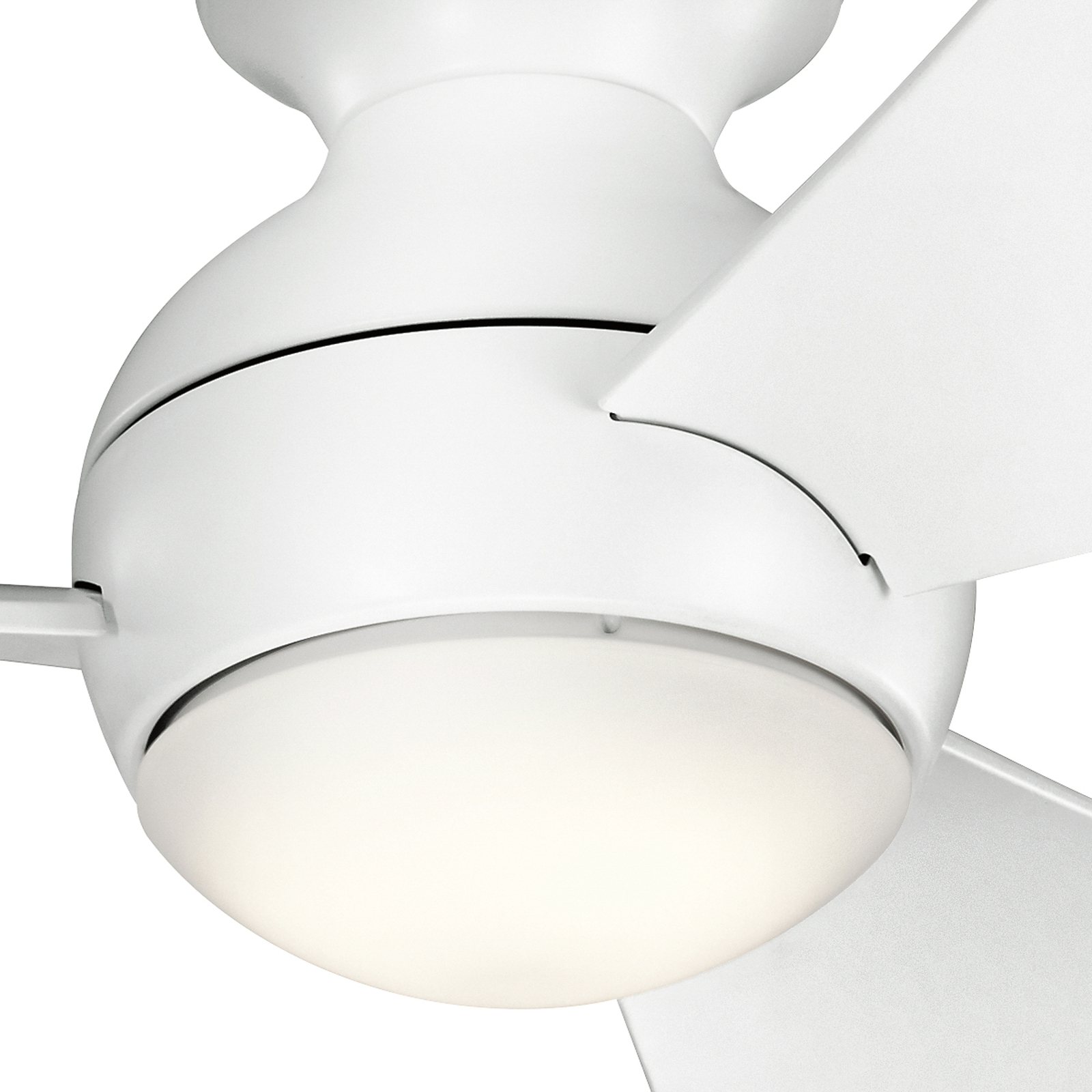 LED stropní ventilátor Sola, IP23 matná bílá