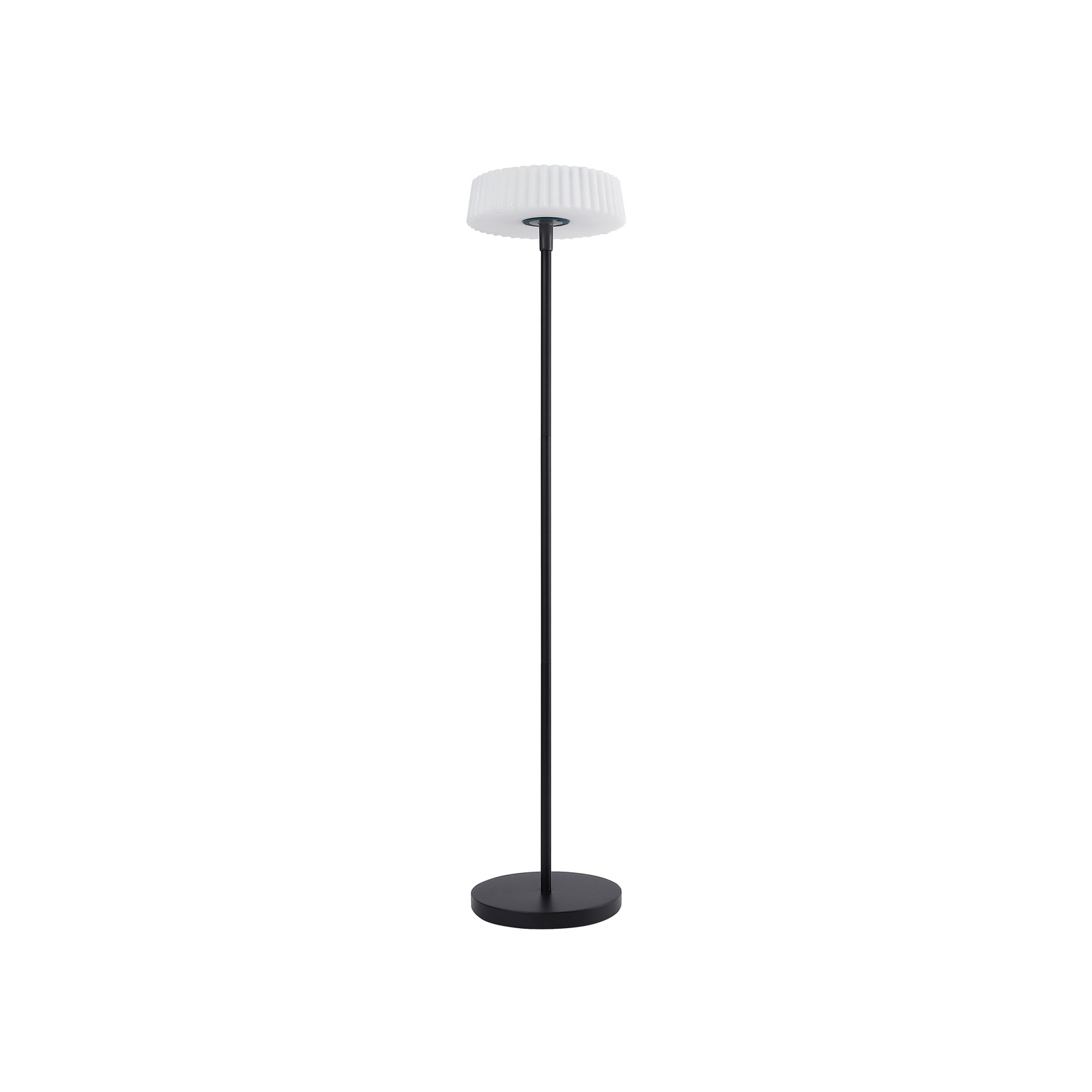 Lindby LED floor lamp Samine, black, metal, dimmable