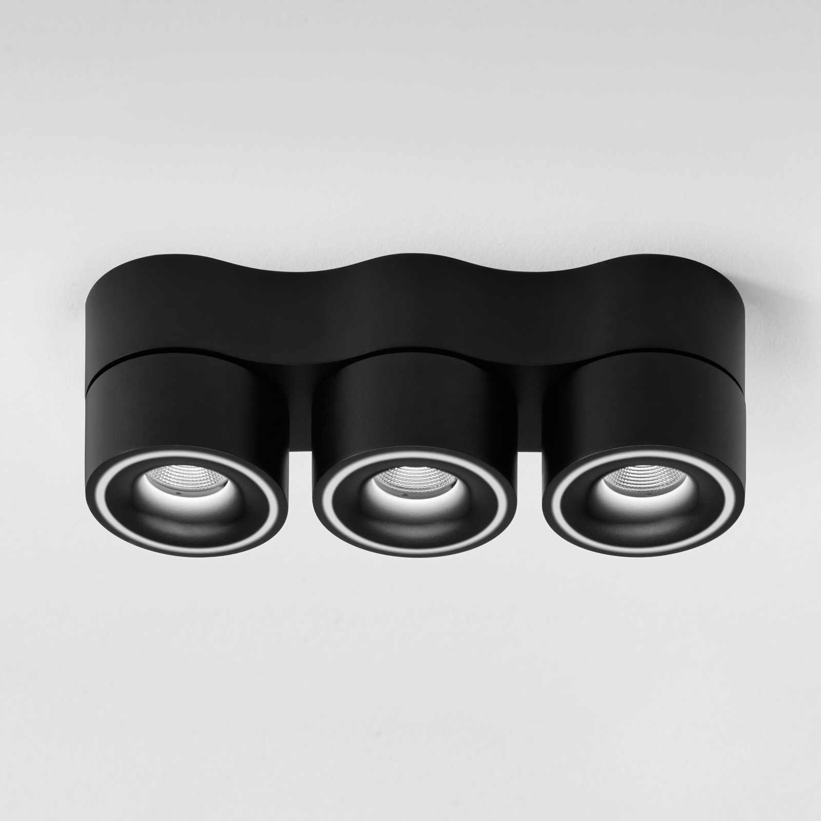 Egger Clippo Trio LED-Strahler, schwarz, dimmbar