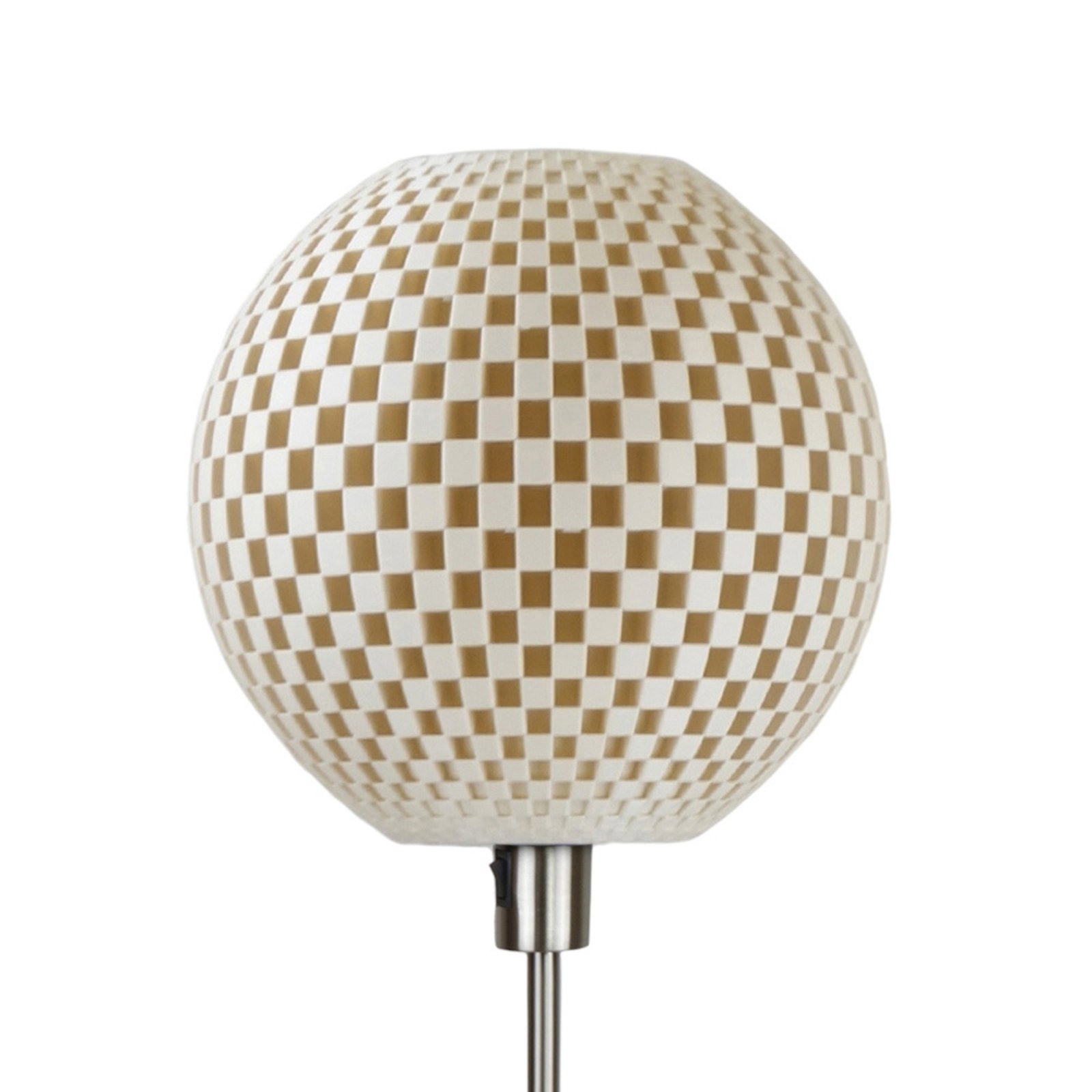 Woven floor lamp, globe, cream-white