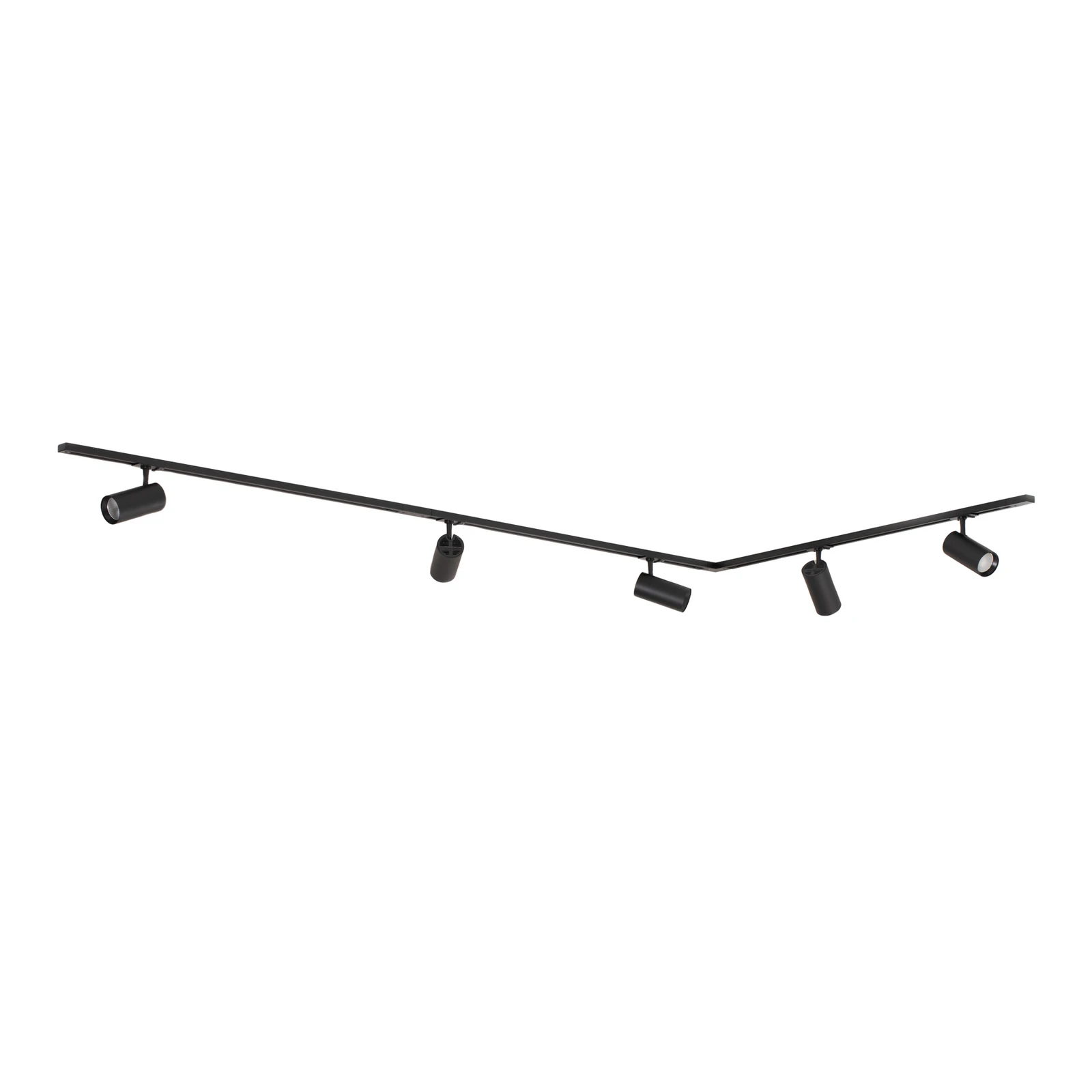 System szynowy Lindby Linaro, średnica 7 cm, 5-punktowa, LED, czarny, CCT